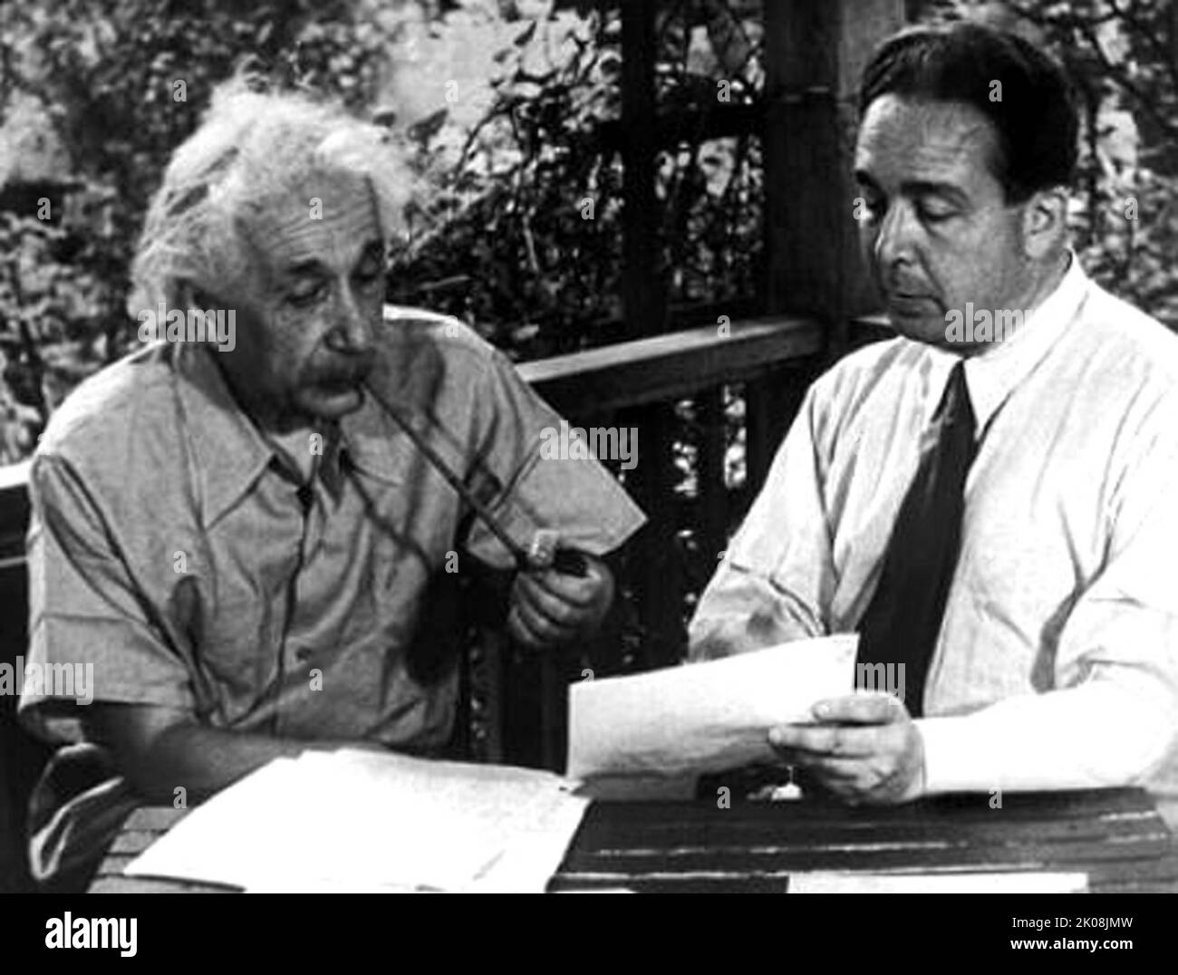 Brief von Albert Einstein mit Hilfe von Leo Szilard an Präsident Franklin Roosevelt vom 2. August 1939, in dem er Roosevelt vor den Gefahren der Kernenergie warnte Stockfoto