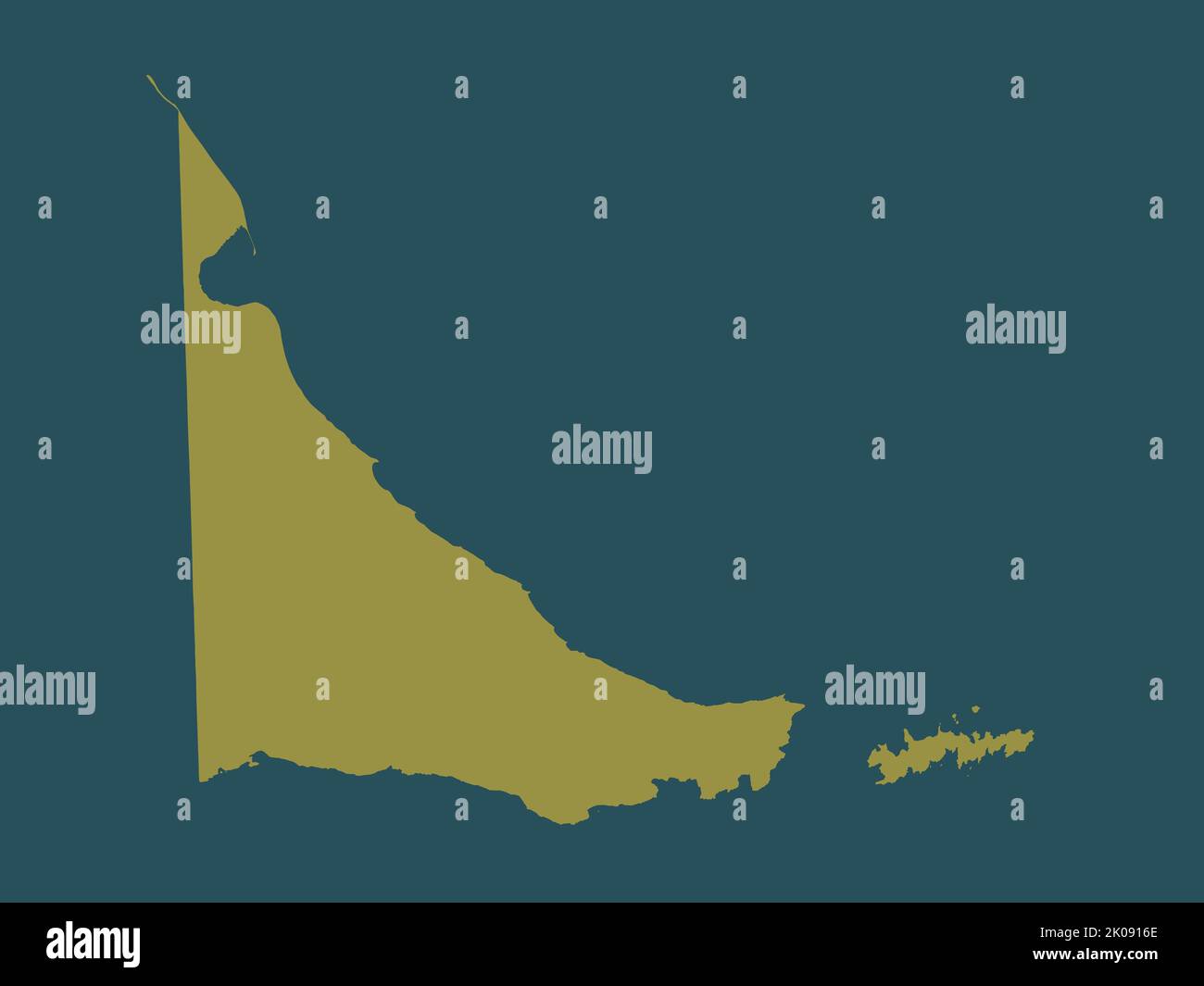 Tierra del Fuego, Staatsgebiet von Argentinien. Einfarbige Form Stockfoto