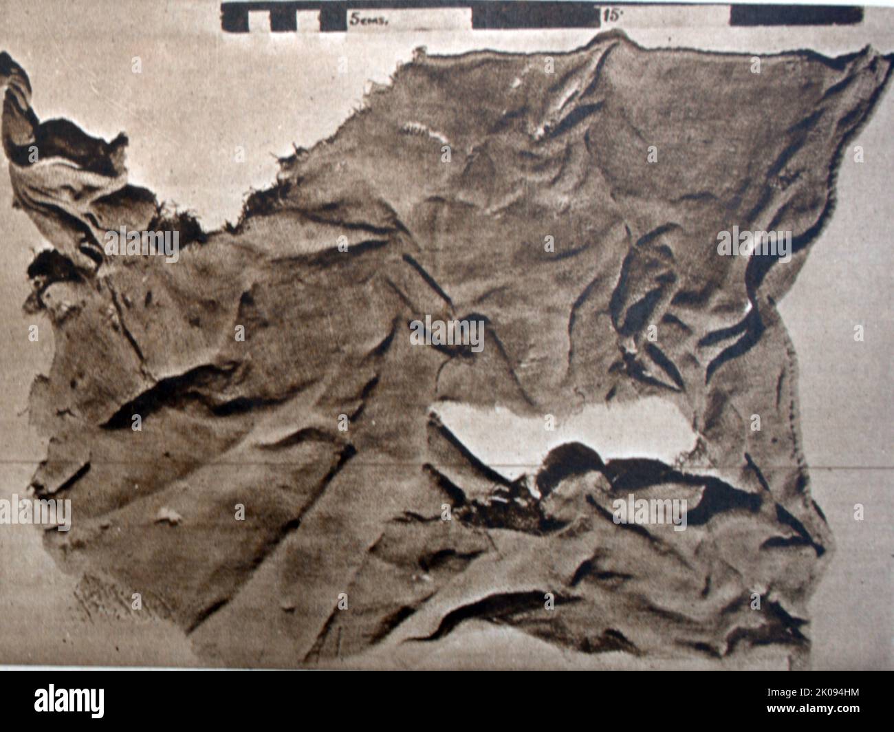 1949 Zeitungsausschnitte aus den Illustrated London News on the Dead Sea Scrolls. Stockfoto