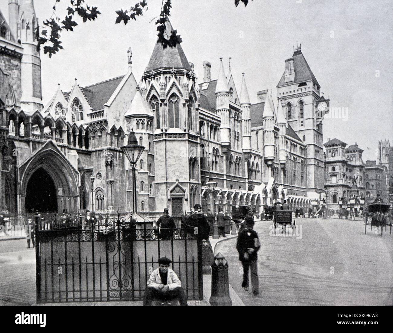 Vintage-Fotografie von London im späten viktorianischen Zeitalter, England, 1895. Stockfoto