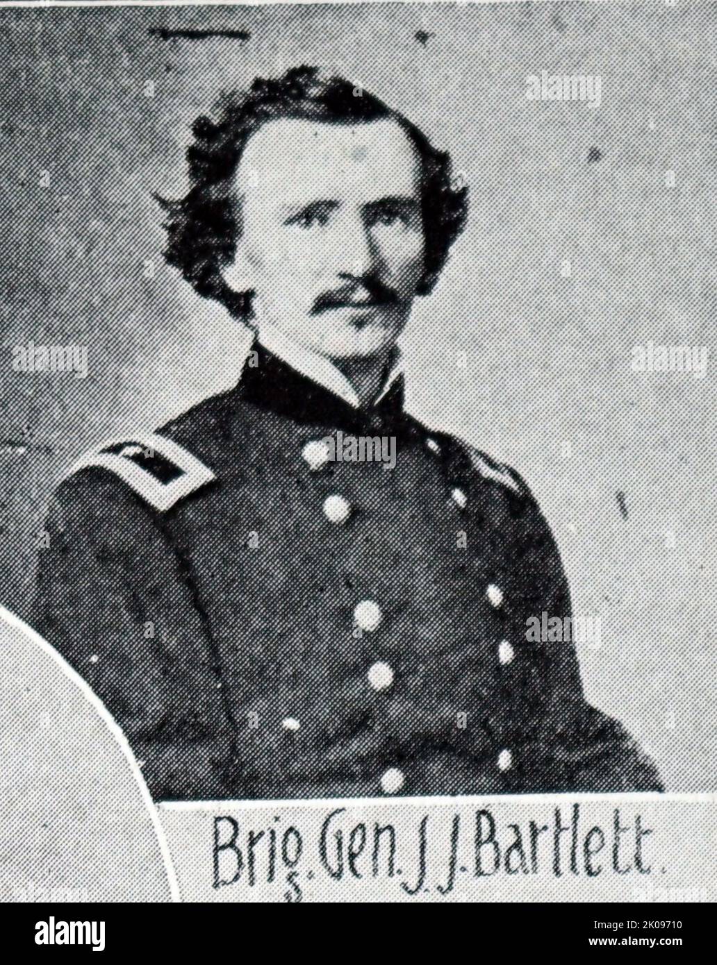 Brigadier General J.J. Bartlett. Joseph Jackson Bartlett (21. November 1834 - 14. Januar 1893) war ein New Yorker Anwalt, Brigadier General in der Union Army während des amerikanischen Bürgerkrieges und postbellaler internationaler Diplomat und Pensionsverwalter für die Regierung der Vereinigten Staaten. Stockfoto