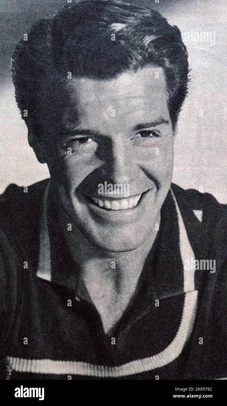Mead Howard Horton Jr. (29. Juli 1924 - 9. März 2016), bekannt als Robert Horton, war ein amerikanischer Schauspieler und Sänger. Er ist am besten bekannt als Flint McCullough in Wagon Train (1957-1962). Stockfoto