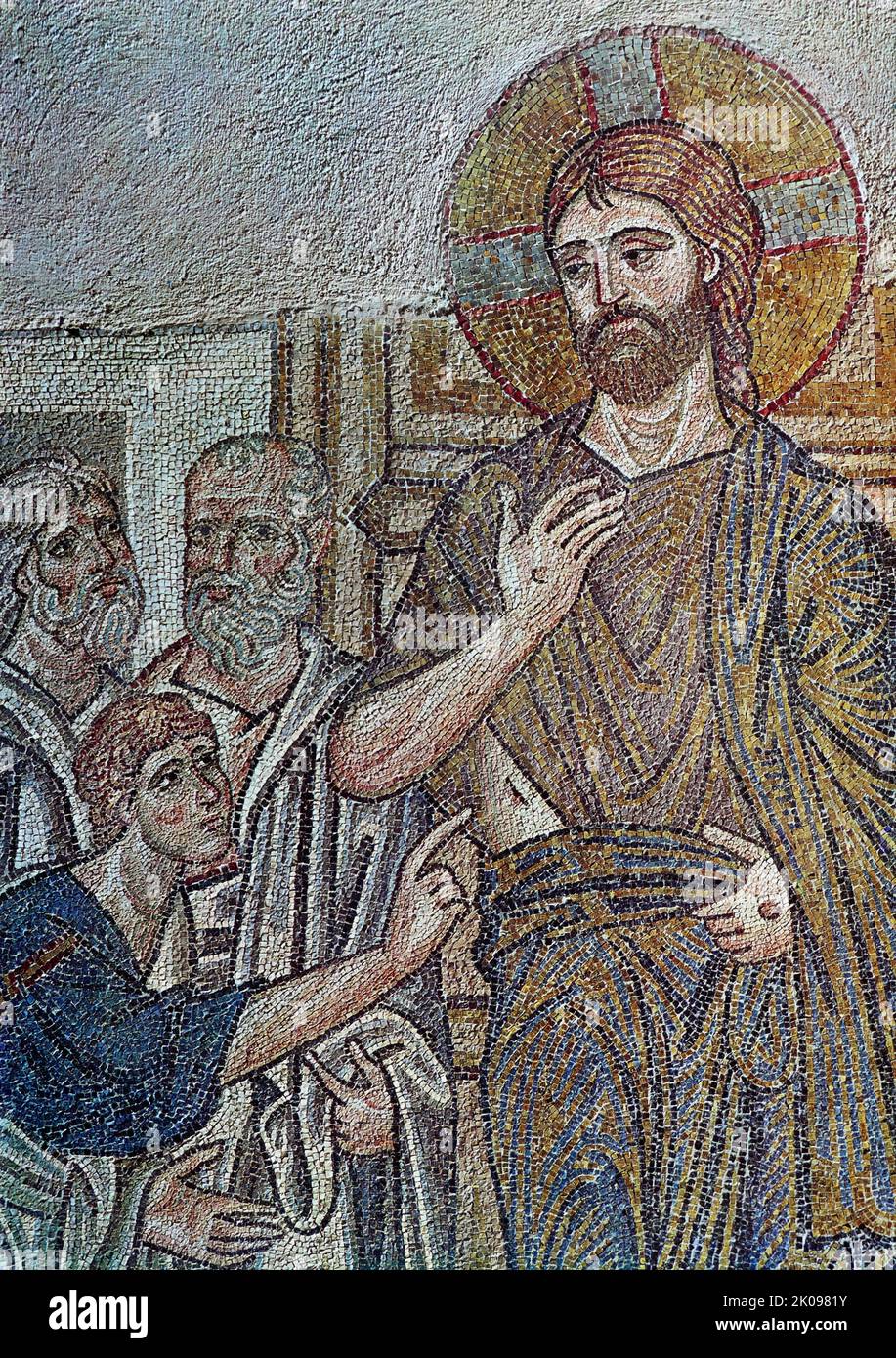Incredulita di san Tommaso. Religiöse Malerei von Jesus Christus. Stockfoto