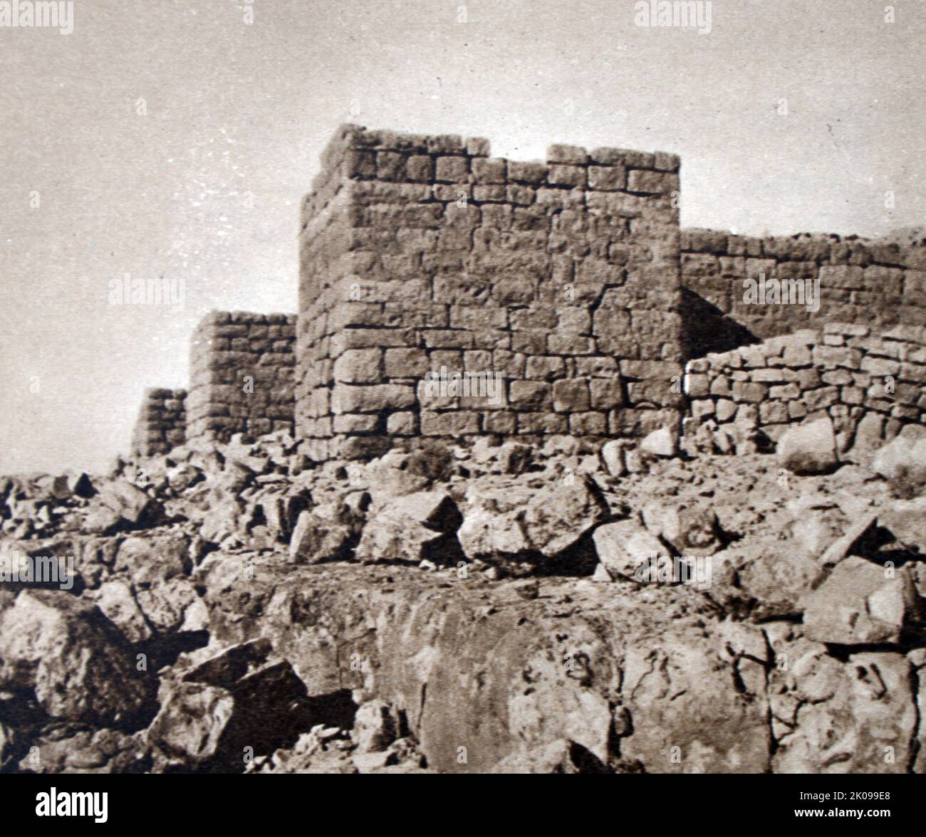 Kleine römische Festung in Mselain, in Tripolitania. Stockfoto