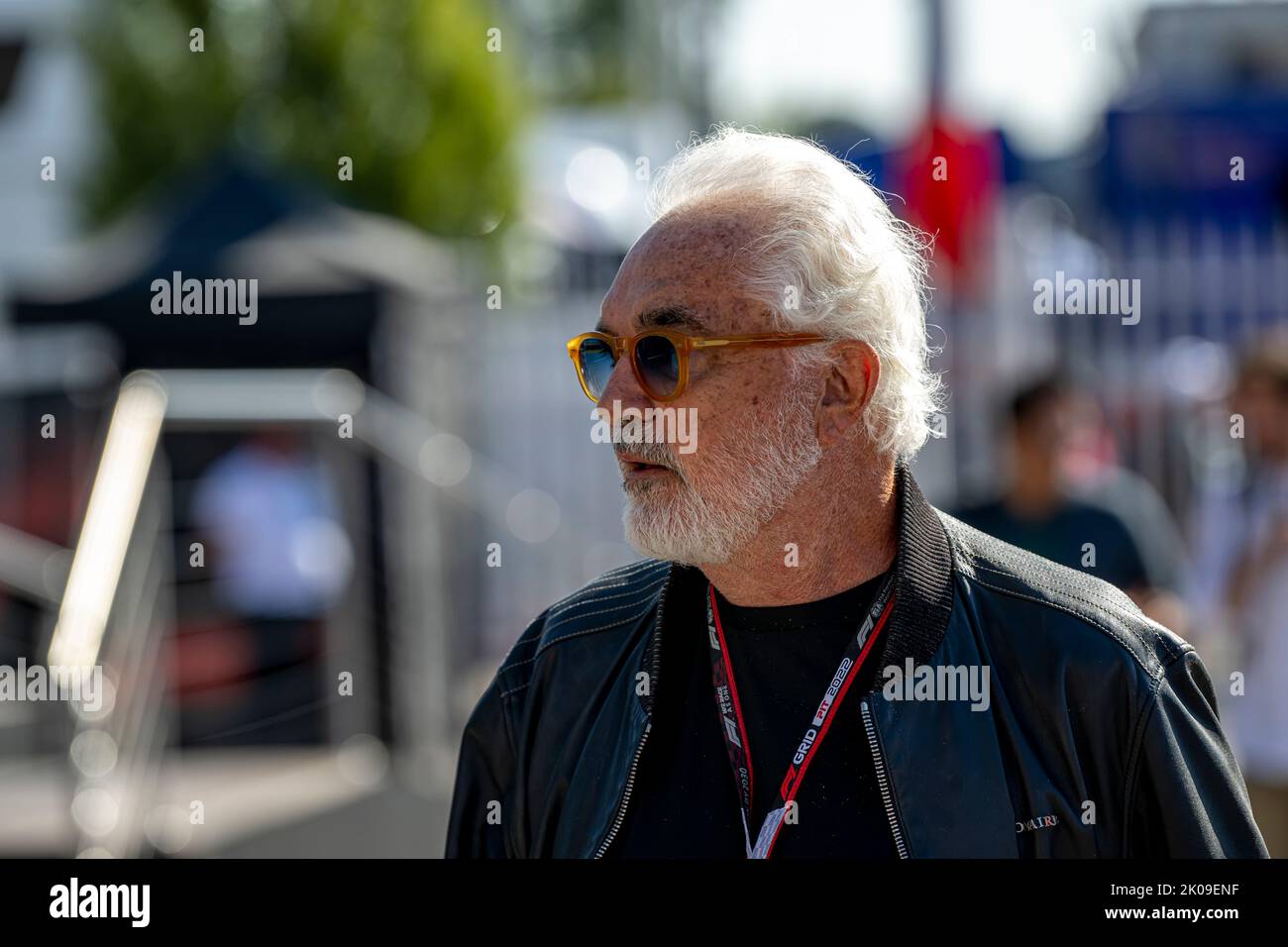 Monza, Italien, 10.. September 2022, Flavio Briatore beim Qualifying, Runde 16 der Formel-1-Meisterschaft 2022. Kredit: Michael Potts/Alamy Live Nachrichten Stockfoto