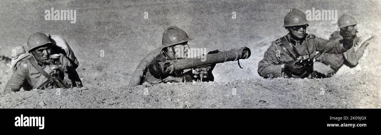 Türkische Armee in Ausbildung während der 1930er Jahre. Stockfoto