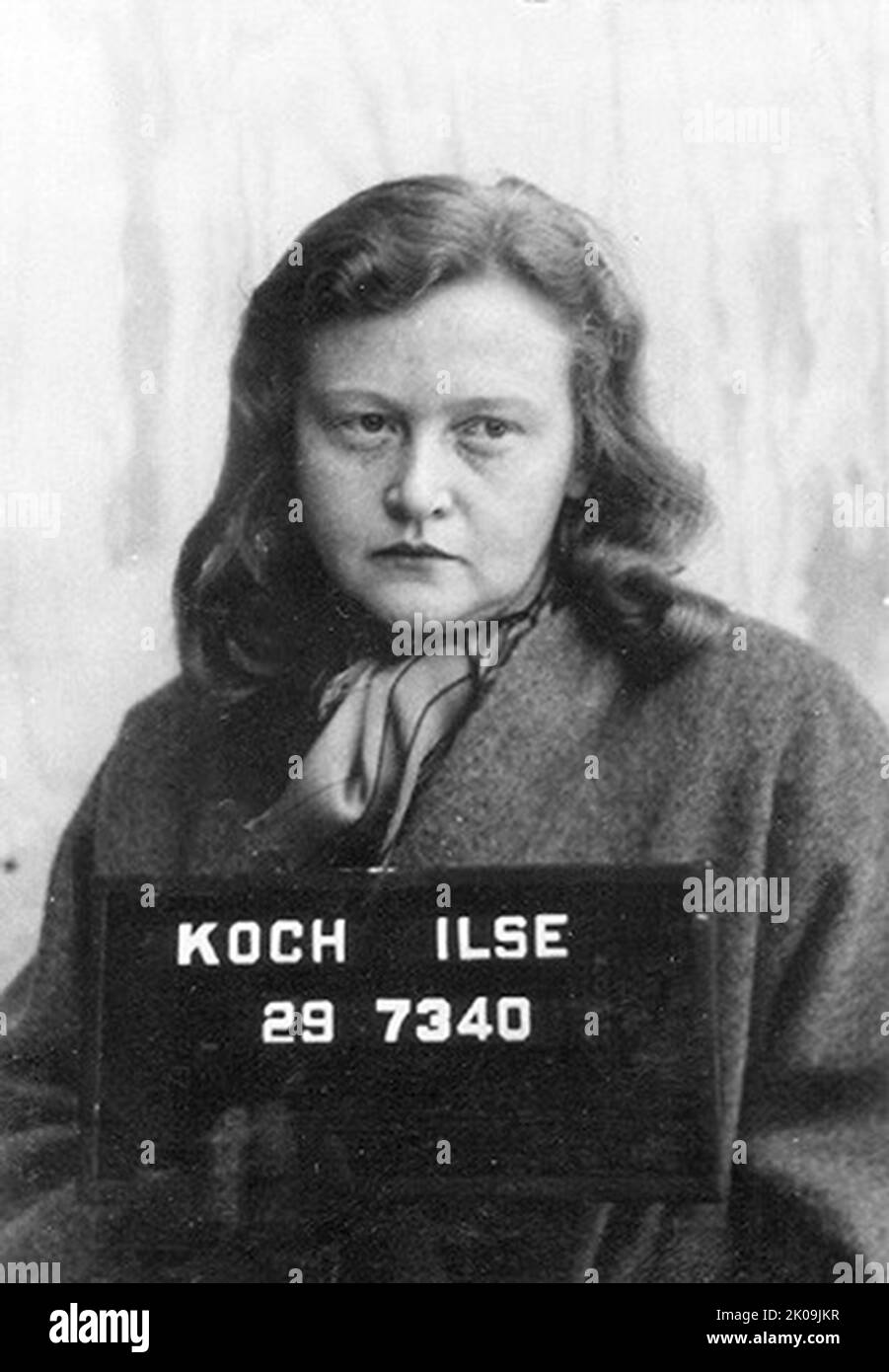 Ilse Koch (1906 - 1967) Nazi-Kriegsverbrecherin, die als Aufseherin in Nazi-Konzentrationslagern von ihrem Mann, Kommandant Karl-Otto Koch, geführt wurde. Koch arbeitete in Buchenwald (1937-1941) und Majdanek (1941-1943) und wurde berühmt für ihre sadistische, brutale Behandlung von Gefangenen. 1947 wurde sie eine der ersten prominenten Nazis, die vom US-Militär verurteilt wurde. Stockfoto