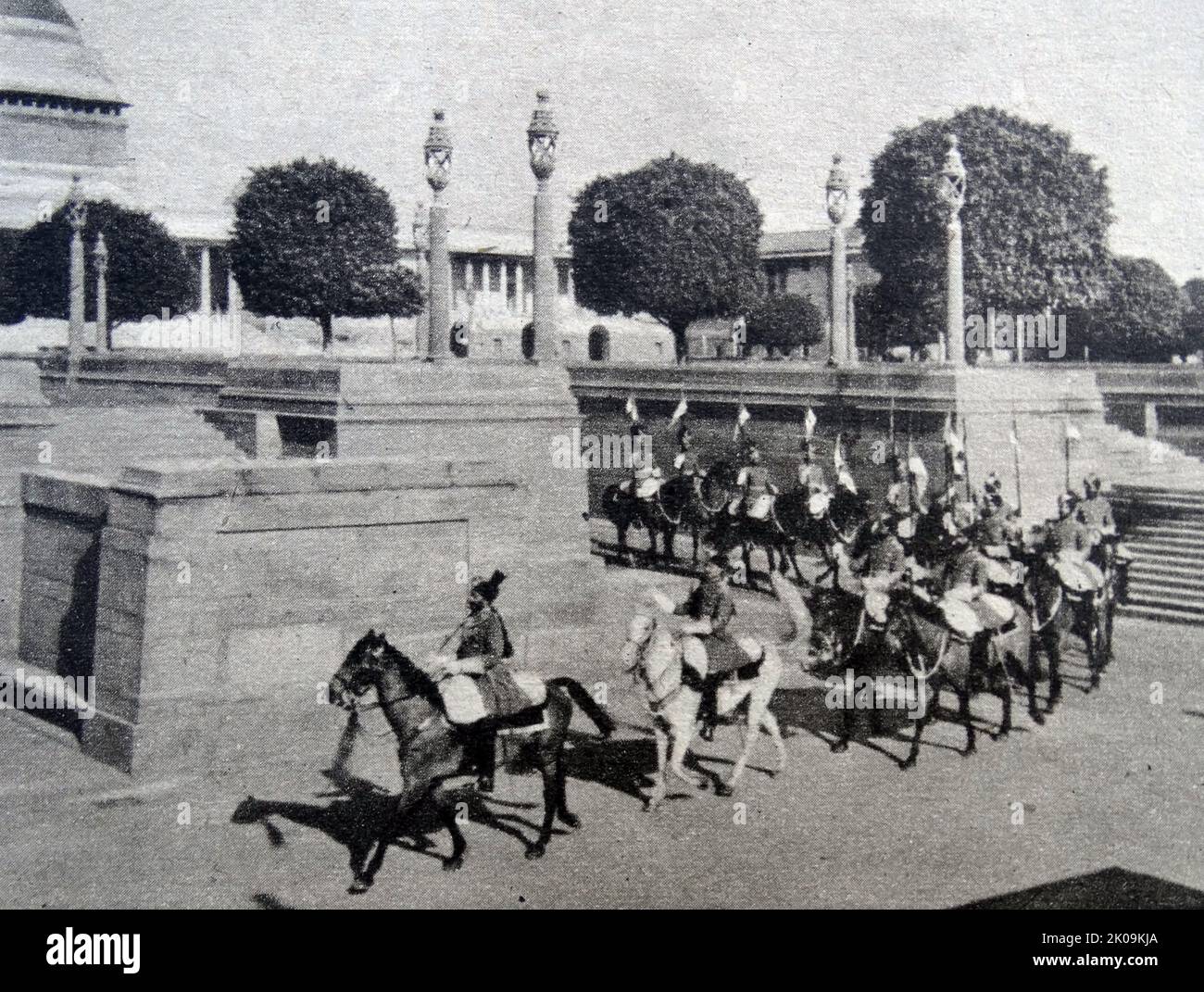 Die Leibwache des Vizekönigs ist die älteste Einheit der indischen Armee. Alle Männer sind Sikhs oder Moslems aus dem Punjab. Stockfoto