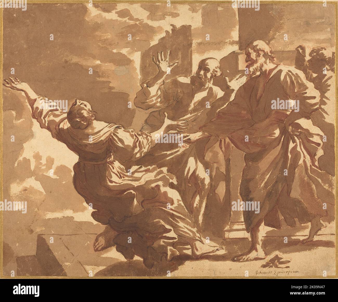 Der Tod von Sapphira. Stockfoto