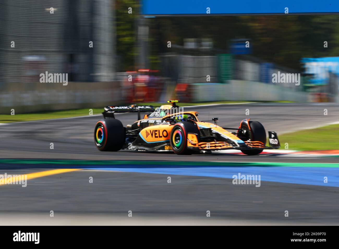 Lando Norris (GBR) McLaren MCL36 während der Qualifikation zur FORMEL 1 PIRELLI GRAN PREMIO D'ITALIA 2022 Stockfoto