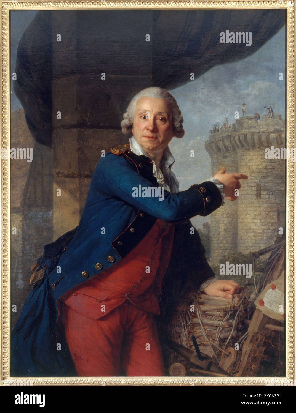 Jean-Henri Maser, chevalier de Latude (1725-1805), Montrat la Bastille, 1789. Stockfoto