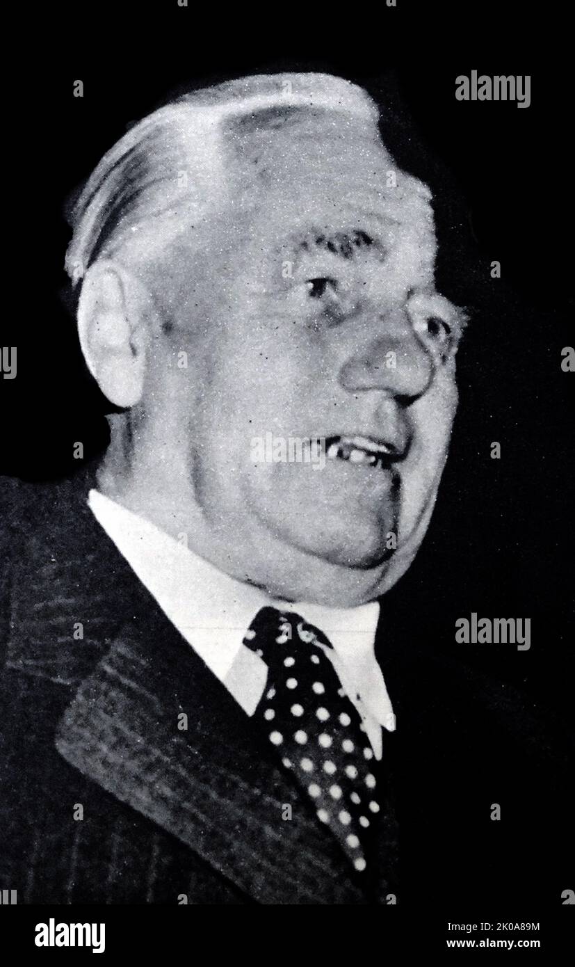 Friedrich Wilhelm Reinhold Pieck (1876 - 1960) deutscher kommunistischer Politiker, der von 1946 bis 1950 Vorsitzender der Sozialistischen Einheitspartei und von 1949 bis 1960 Präsident der Deutschen Demokratischen Republik war. Stockfoto