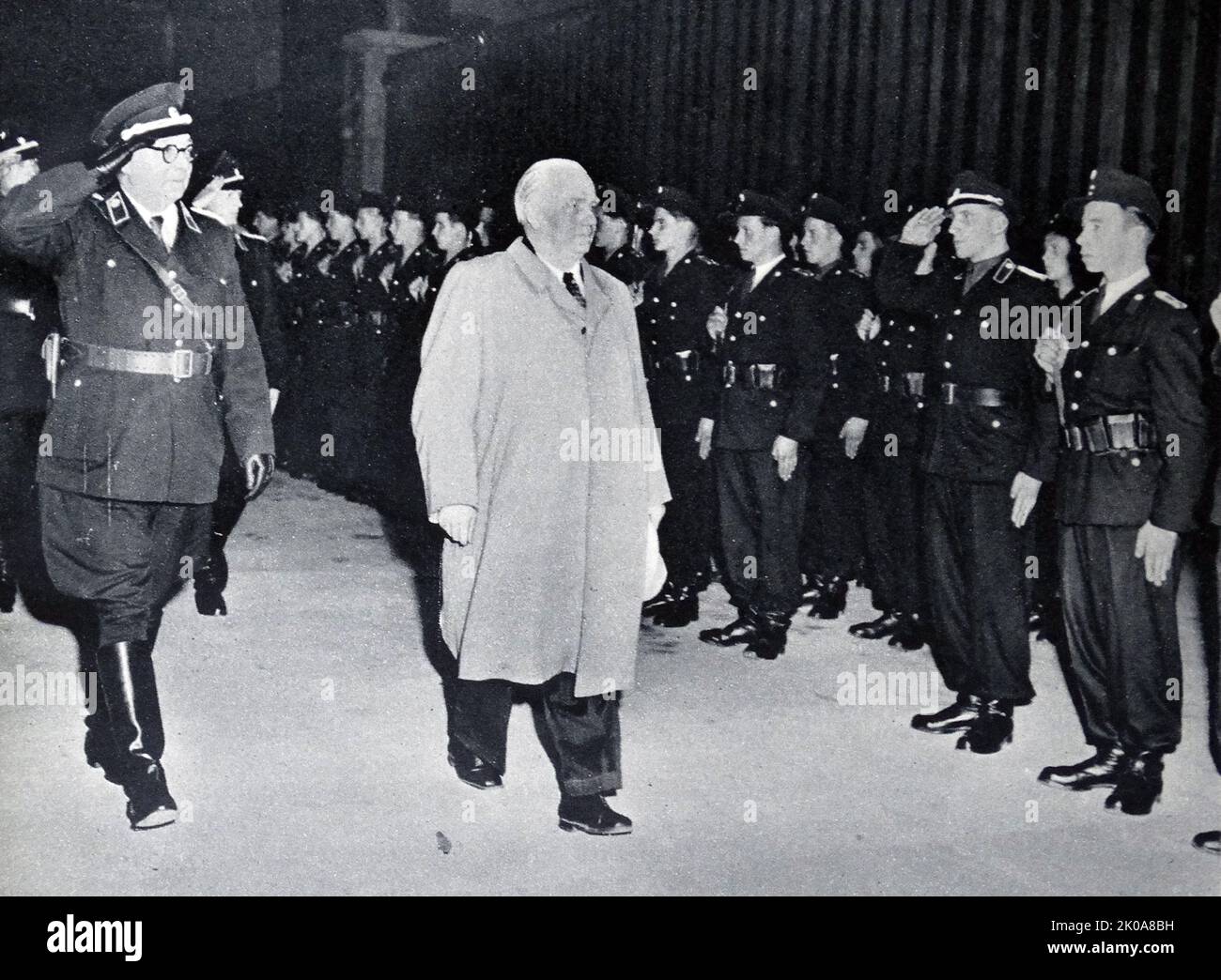 Friedrich Wilhelm Reinhold Pieck (1876 - 1960) deutscher kommunistischer Politiker, der von 1946 bis 1950 Vorsitzender der Sozialistischen Einheitspartei und von 1949 bis 1960 Präsident der Deutschen Demokratischen Republik war. Stockfoto