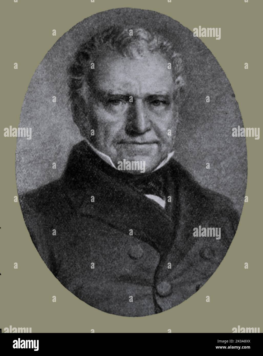 Joseph Hume FRS (22. Januar 1777 - 20. Februar 1855) war ein schottischer Chirurg und radikaler Abgeordneter. Bevor er sich qualifizierte, sah er Kriegsdienst als Chirurgen-Gefährte auf dem hoy HMS Hawke; und dann war er 18 Monate lang auf dem East Indiaman Hope. Am Vorabend des zweiten Anglo-Maratha-Krieges war er mit General Peregrine Powell zusammen, der von Allahabad in die Bundelkhand marschierte. Während der Kampagne übernahm er wieder verschiedene Rollen Stockfoto