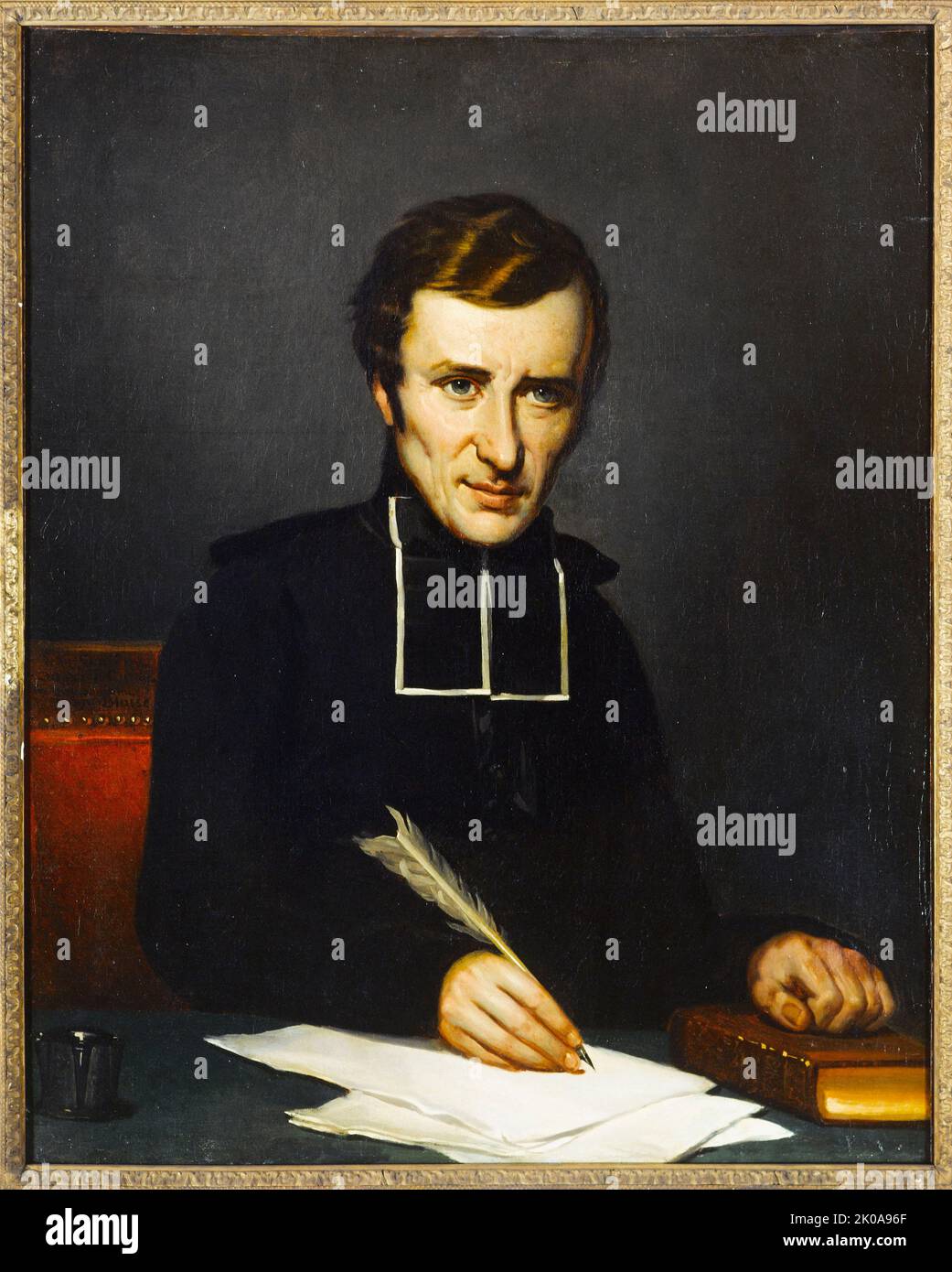 Porträt von F&#xe9;licit&#xe9; Robert de Lamennais (1782-1854), Schriftsteller und Philosoph, nach 1827. Stockfoto