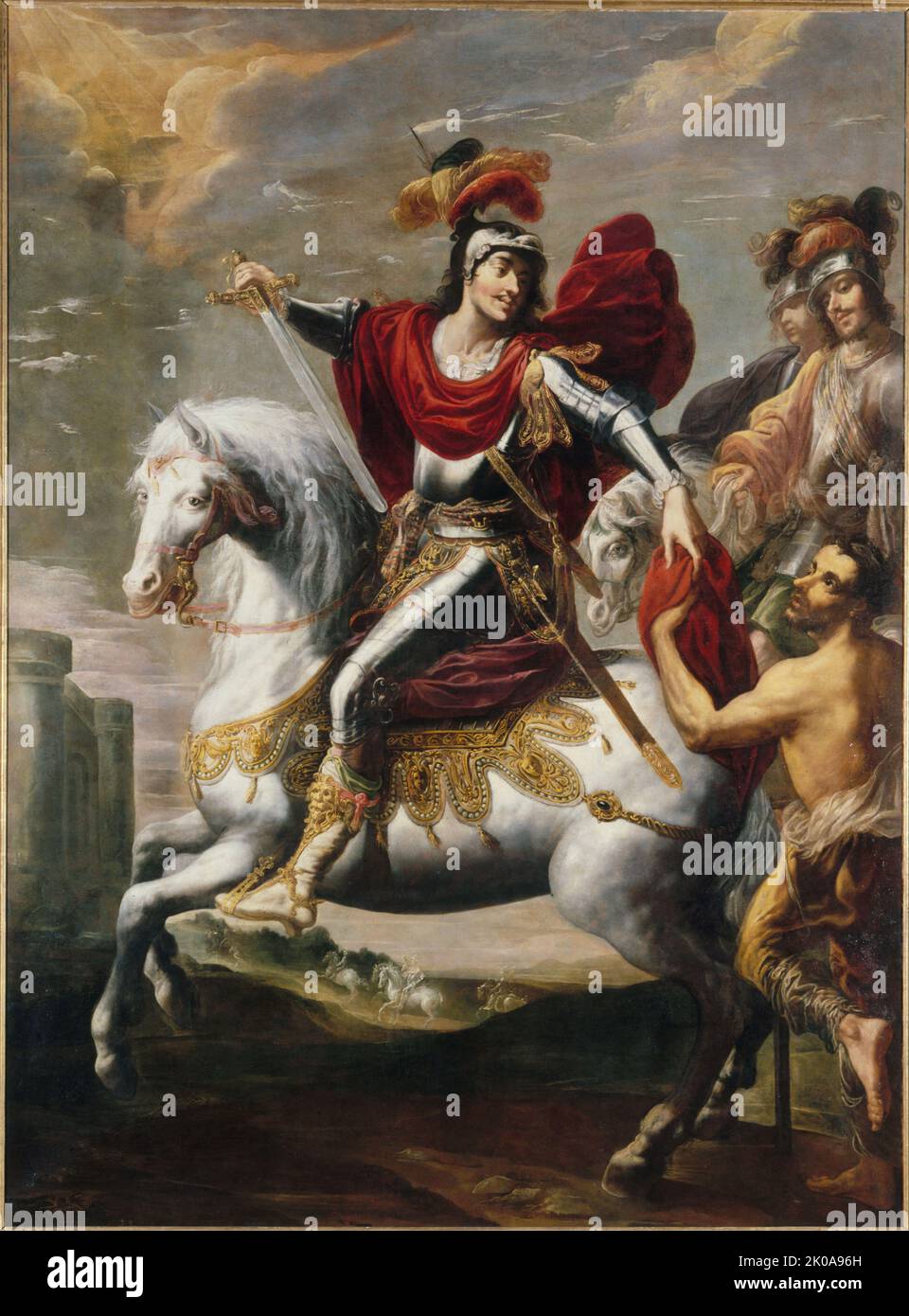 Die Nächstenliebe des heiligen Martin, zwischen 1624 und 1636. Stockfoto