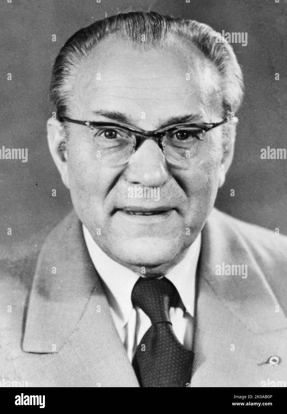 Otto Emil Franz Grotewohl (1894 - 1964) deutscher Politiker, der von der Gründung im Oktober 1949 bis zu seinem Tod im September 1964 als erster Ministerpräsident der DDR diente Stockfoto