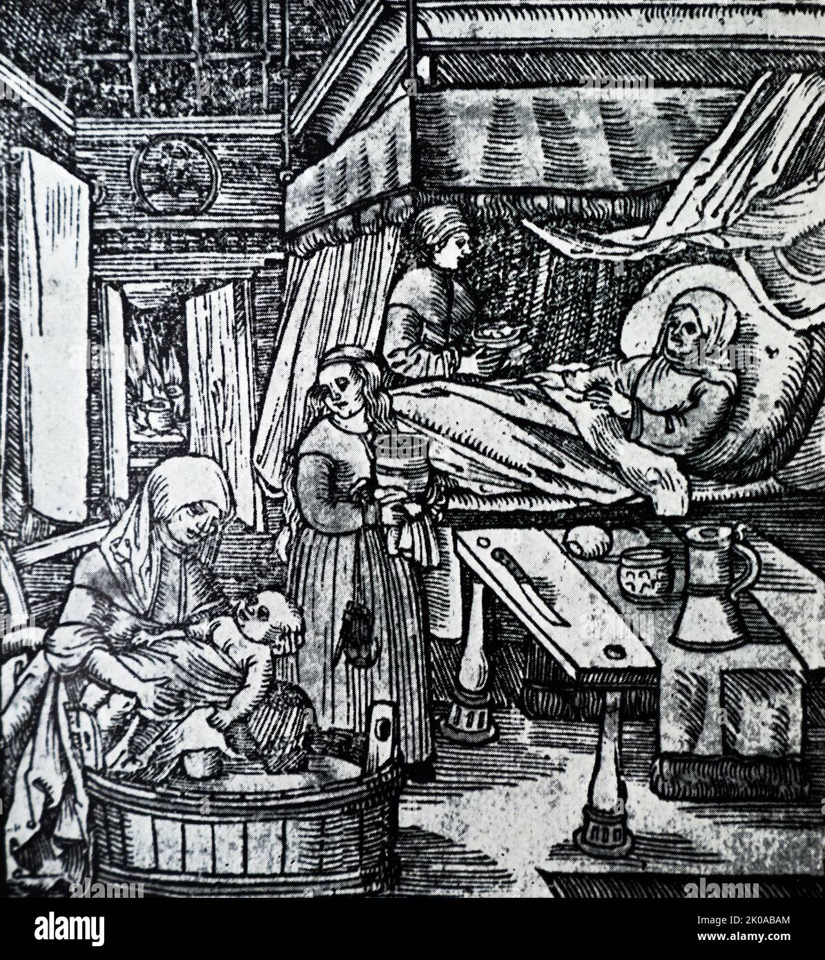 Rosslin. Nicht identifizierte Schwarz-Weiß-Abbildung Stockfoto