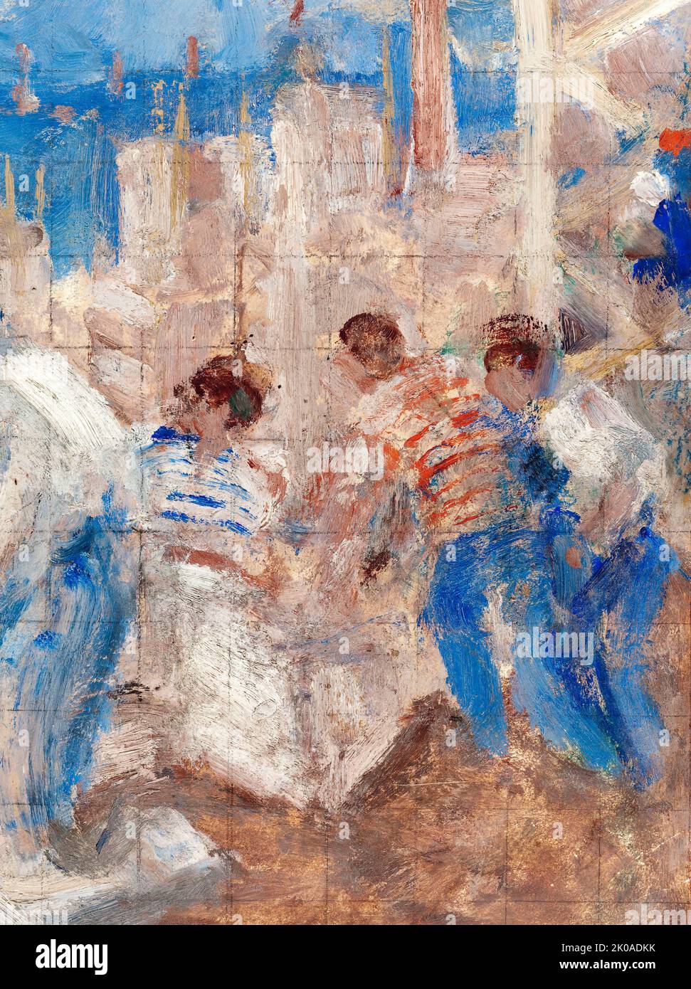 Mans' Werk: Skizze für die Schule des Jungen in der Rue Kuss, 13. Arrondissement von Paris, 1933. Stockfoto