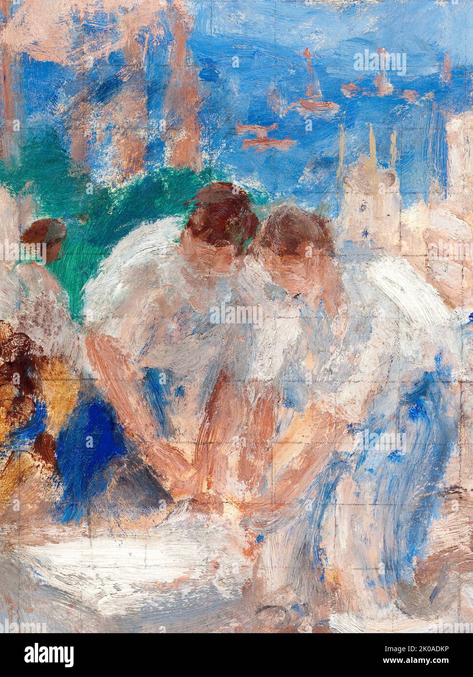 Mans' Werk: Skizze für die Schule des Jungen in der Rue Kuss, 13. Arrondissement von Paris, 1933. Stockfoto