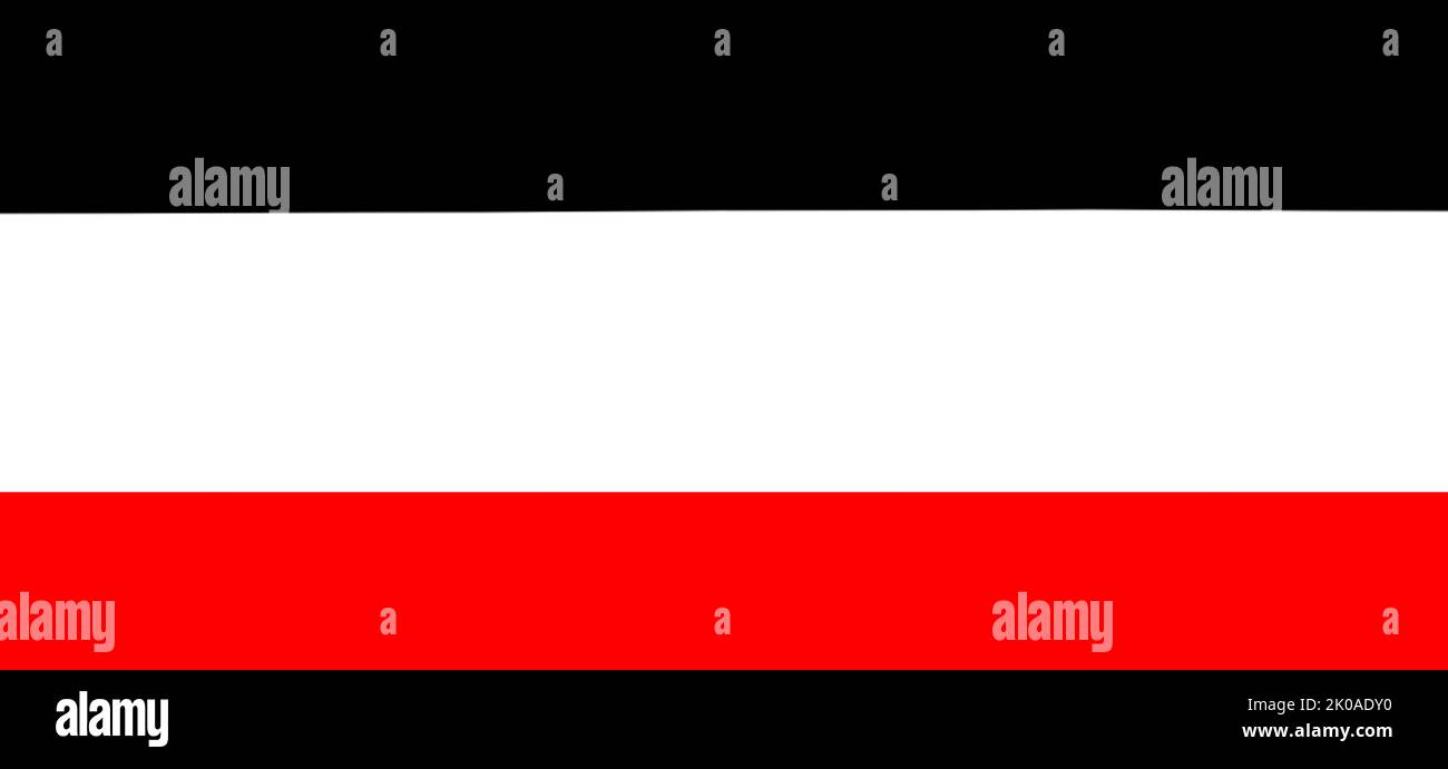 Deutsche Reichsflagge des Ersten Weltkriegs. 1914 Stockfoto