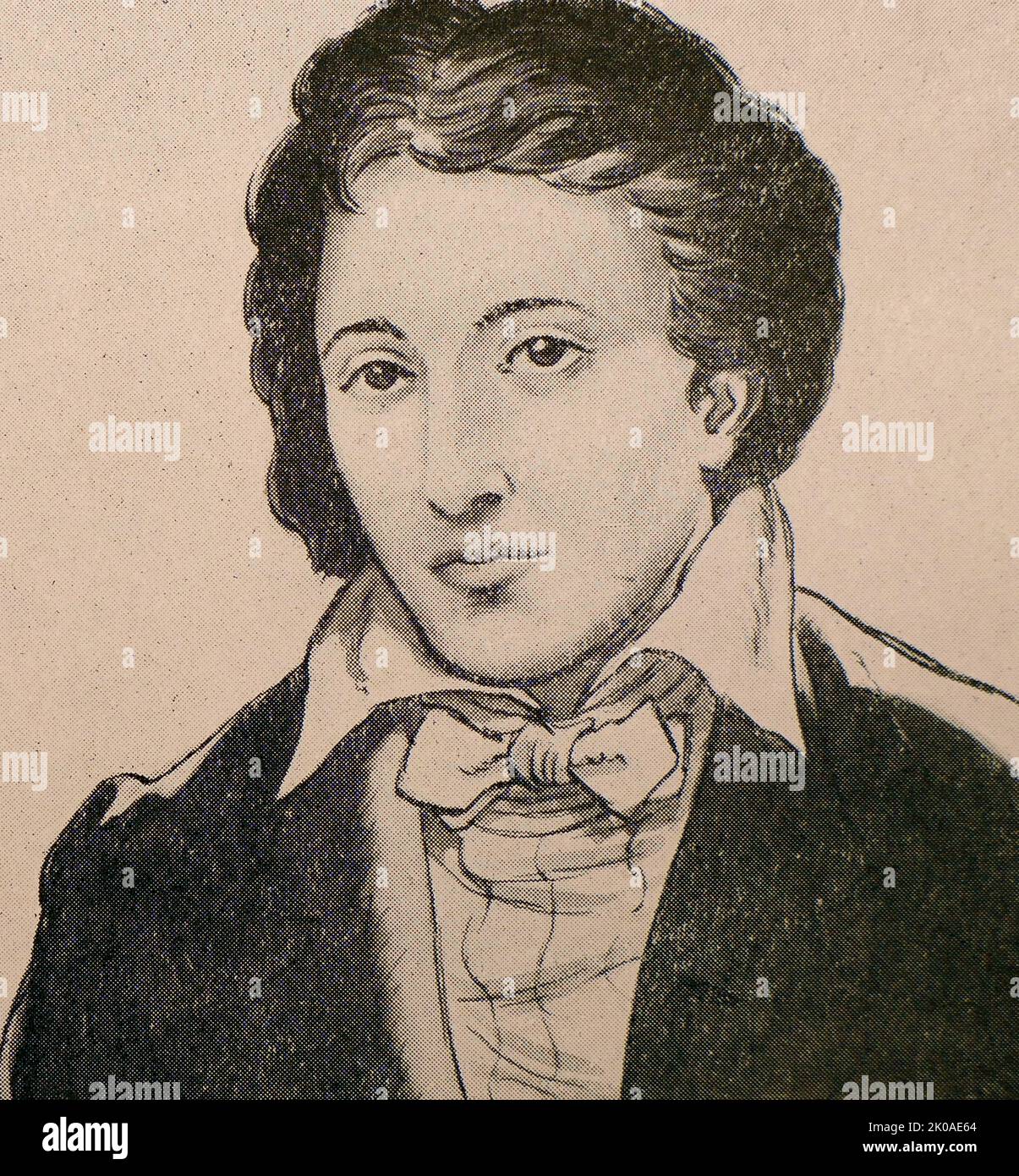 Percy Bysshe Shelley (1792 - 1822) war einer der großen englischen romantischen Dichter. Shelley, der sowohl in seiner Lyrik als auch in seinen politischen und sozialen Ansichten radikal war, erlangte zu Lebzeiten keinen Ruhm, aber die Anerkennung seiner Leistungen in der Poesie wuchs nach seinem Tod stetig und wurde ein wichtiger Einfluss auf nachfolgende Generationen von Dichtern Stockfoto