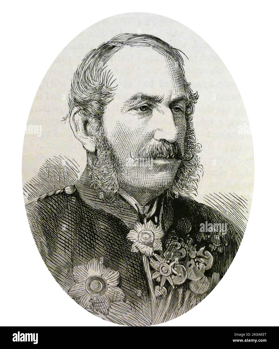 General Sir Arthur Cunynghame (1812 - 1884) Kommandant und Memoirist der britischen Armee. Von 1873 bis 78 kommandierte er die Truppen am Kap der Guten Hoffnung, diente 1877 als Unteroffizier der Xhosa-Kriege, als er zum Vizegouverneur der Kolonie ernannt wurde Stockfoto