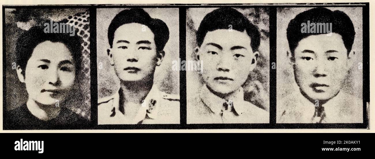 Im November 1945 mobilisierte die Kuomintang-Regierung Chinas Truppen, um die Gebiete unter kommunistischer Kontrolle anzugreifen. Dies signalisierte die Wiederaufnahme des chinesischen Bürgerkrieges. Das Zentralkomitee der Kommunistischen Partei Chinas (KPCh) appellierten an die Menschen, sich zu mobilisieren und alle Mittel einzusetzen, um den Bürgerkrieg zu beenden. Studenten in Kunming hoben zuerst das Protestbanner auf. Sie wurden von der Regierung brutal unterdrückt. Am 13. Januar 1946 hielten mehr als 10.000 Studenten der Universität und der Mittelschule in Shanghai eine öffentliche Hommage an die verstorbenen Demonstranten ab Stockfoto