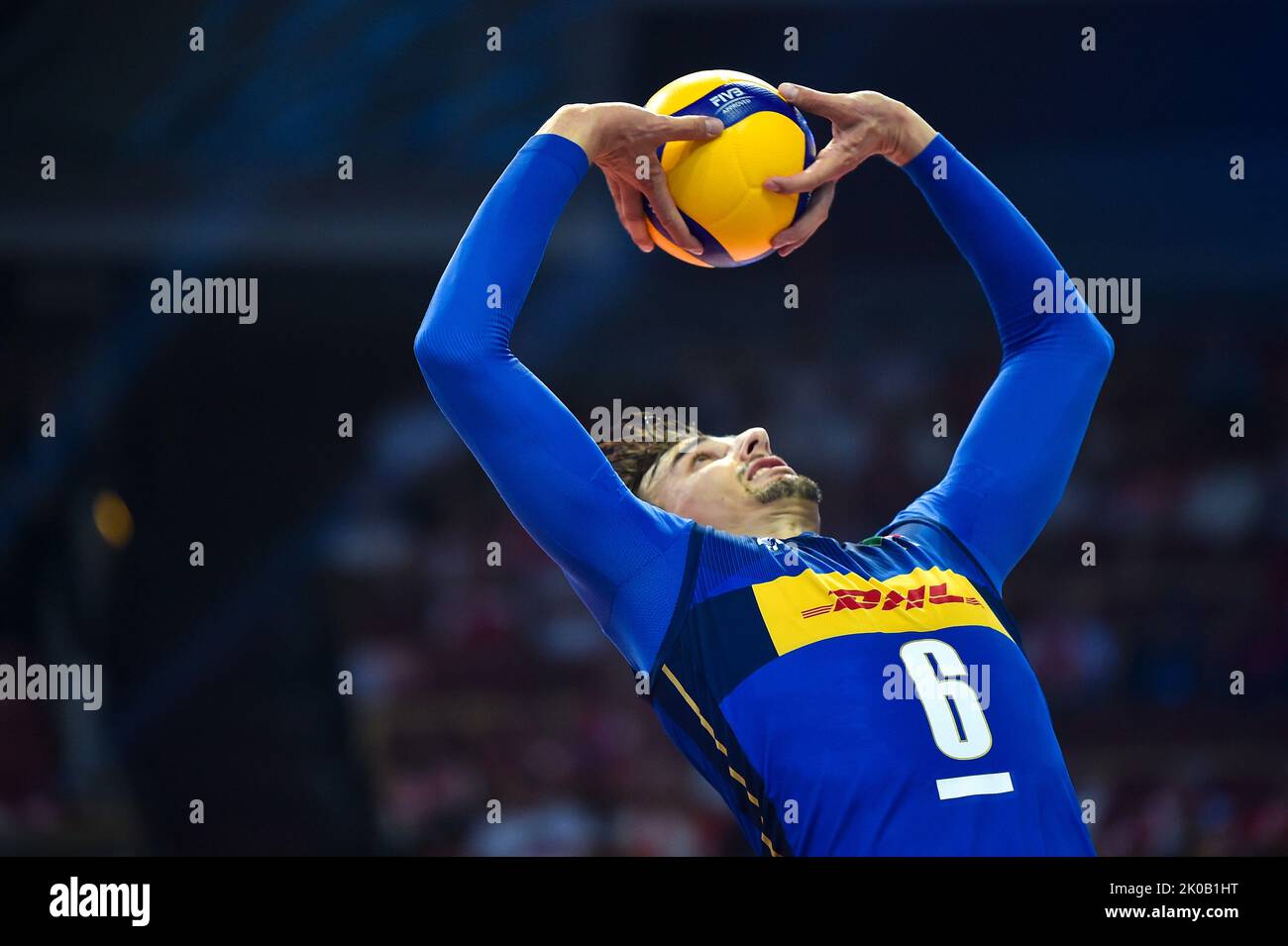 Katowice, Polen. 10. September 2022. Giannelli Simone beim Spiel der Männer-Weltmeisterschaft der FIVB 2022 zwischen Slowenien und Italien am 10. September 2022 in Katowice, Polen. (Foto by PressFocus/Sipa USA)France OUT, Poland OUT Credit: SIPA USA/Alamy Live News Stockfoto