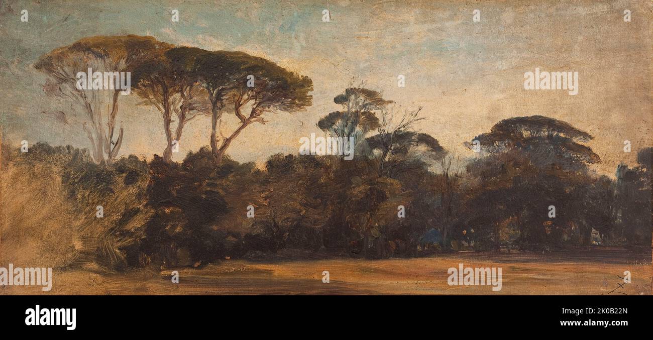Pins Schirms aux environs de Naples, c.1847. Stockfoto