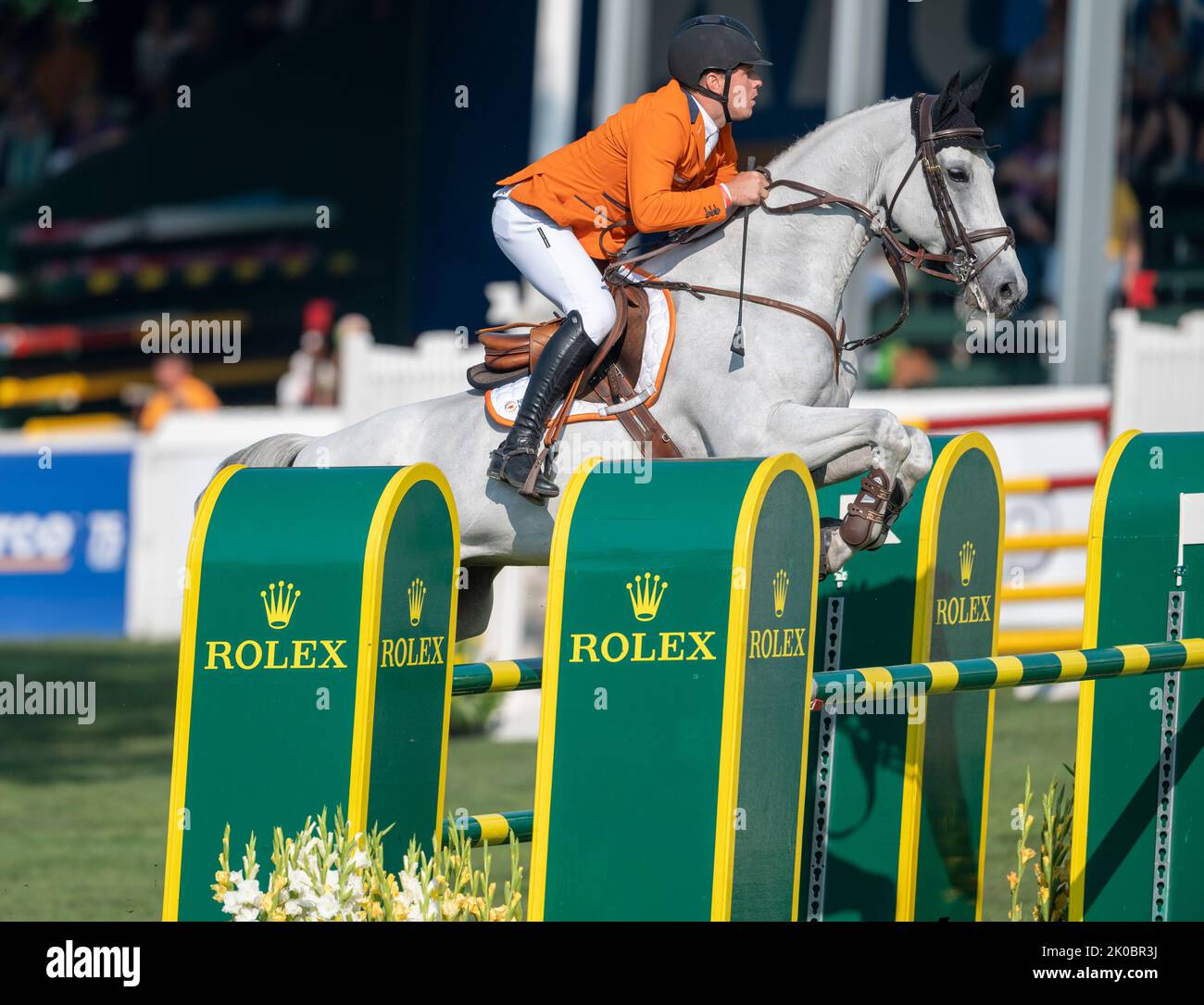 Calgary, Alberta, Kanada, 2022-09-10, Johnny Pals (NED) auf Charley, CSIO Spruce Meadows Masters, - BMO Nations Cup: Credit Peter Llewellyn/Alamy Live News Stockfoto