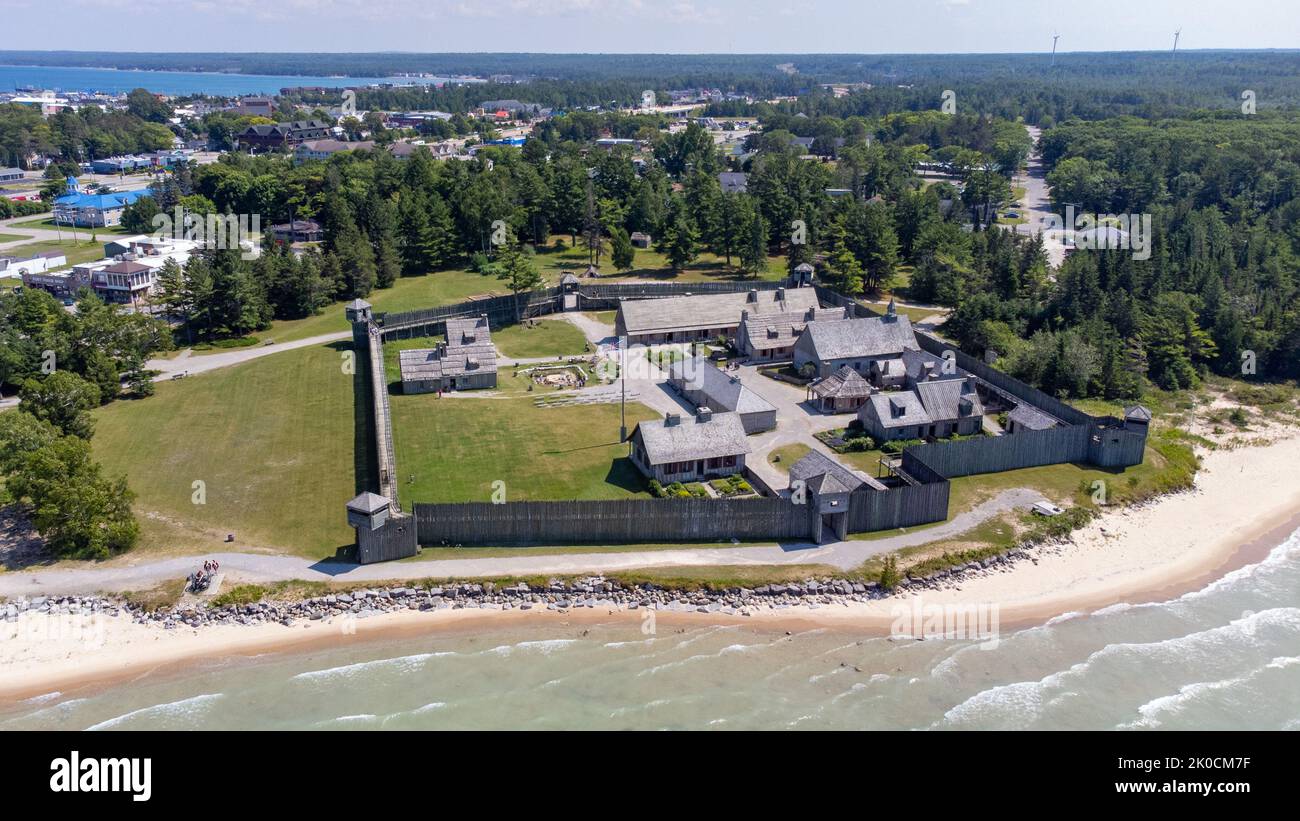 Fort Michilimackinac, Mackinaw City, Michigan, USA Stockfoto