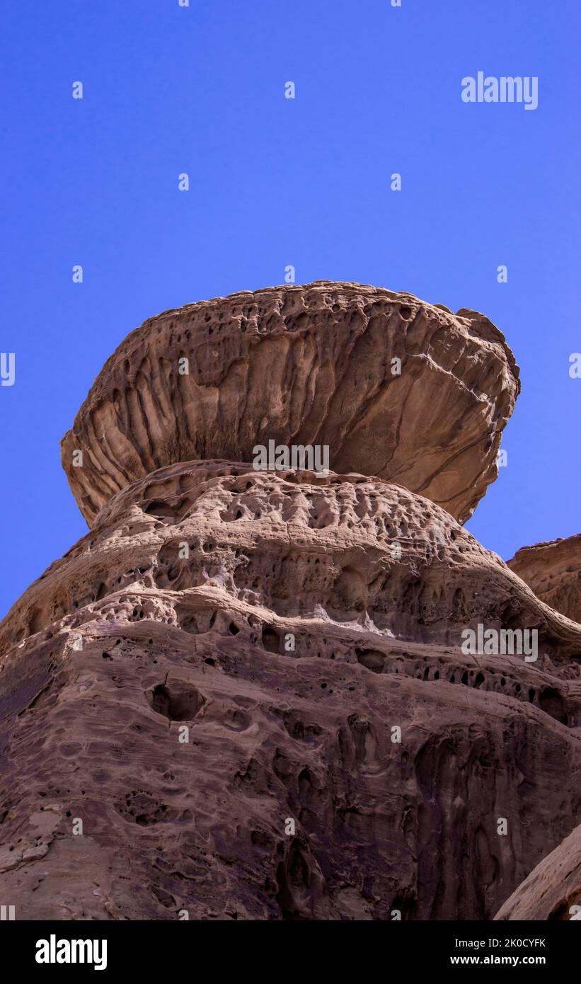 Pancake Rock Formation Hegra Saudi-Arabien Stockfoto