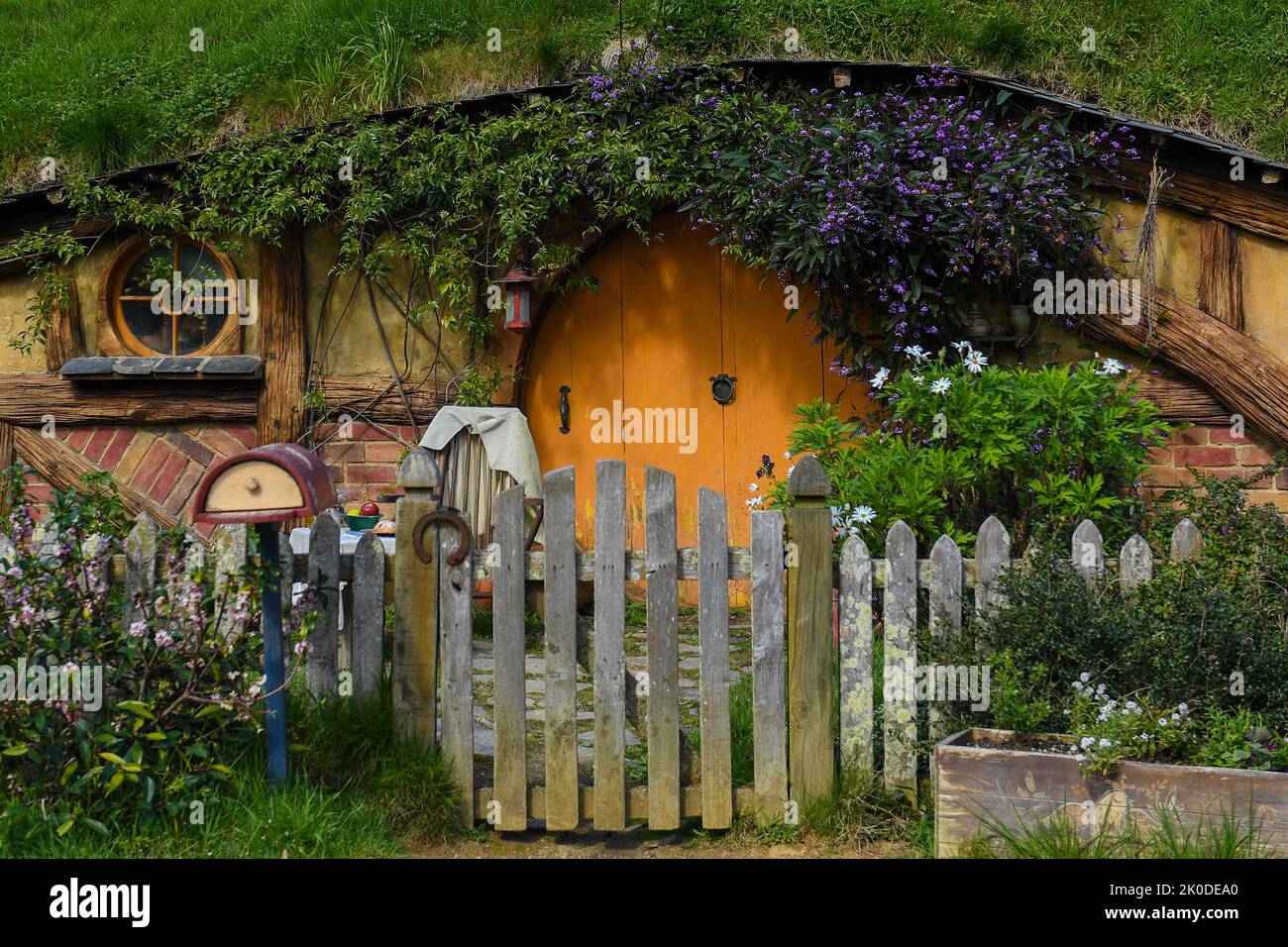 Sackende, Neuseeland, Hobbiton Stockfoto