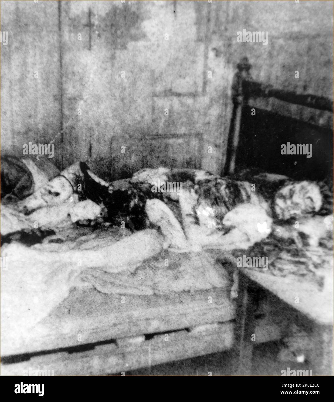 Zeitungsbericht von 1888 über den berüchtigten, nicht identifizierten Serienmörder Jack the Ripper, der vermutlich von Ende August bis Anfang November 1888 mindestens fünf Frauen in den Londoner Bezirken Whitechapel und Spitalfields getötet und verstümmelt haben soll. Stockfoto