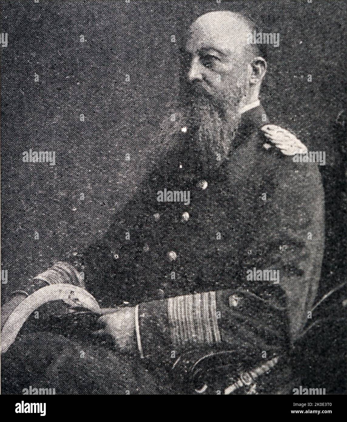 Alfred von Tirpitz (1849 - 1930) Deutscher Großadmiral, Staatssekretär des Deutschen Reichs der Marine von 1897 bis 1916. Tirpitz übernahm die bescheidene kaiserliche Marine und verwandelte sie ab dem Jahr 1890s in eine Weltklasse-Kraft, die die britische Royal Navy bedrohen könnte. Stockfoto