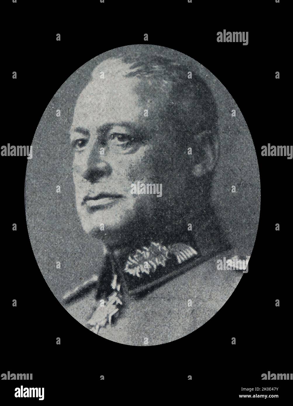 Karl Christof Friedrich von Gerok (1854 - 1937), deutscher General der Infanterie des XXIV. Reserve-Korps während des Ersten Weltkriegs. Stockfoto