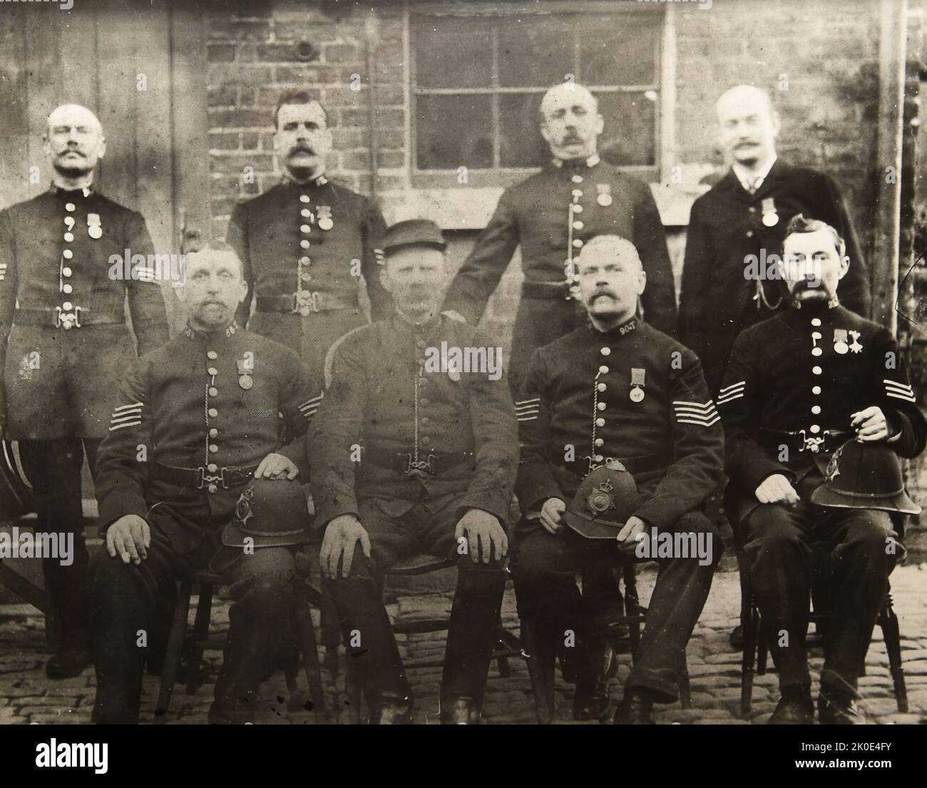 Britische Polizisten. Foto c1900. Stockfoto