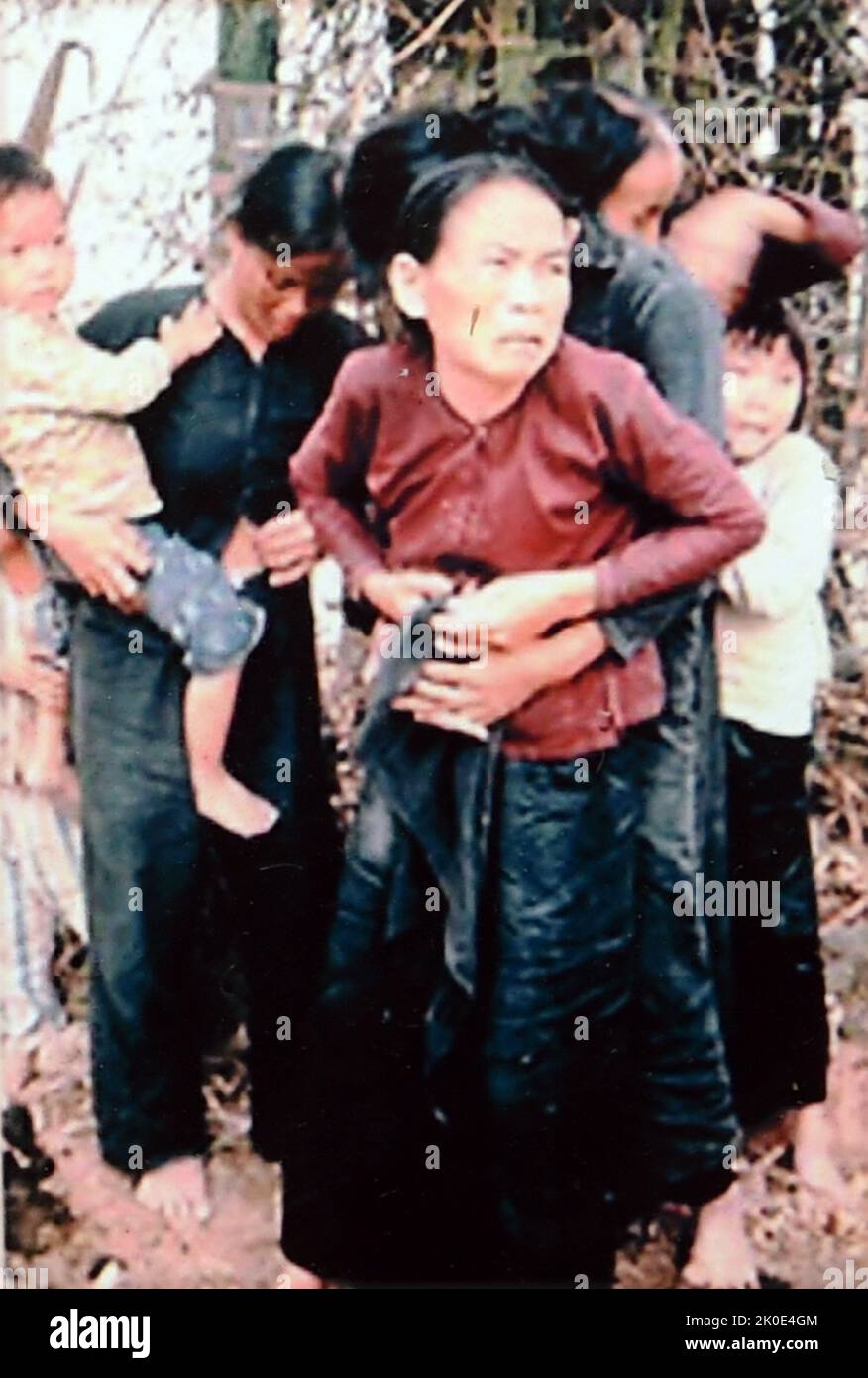 Das Massaker von My Lai war der Massenmord an unbewaffneten südvietnamesischen Zivilisten durch US-Truppen im Bezirk Son Tinh, Südvietnam, am 16. März 1968 während des Vietnamkrieges. Zwischen 347 und 504 unbewaffnete Menschen wurden von Soldaten der US-Armee getötet. Stockfoto