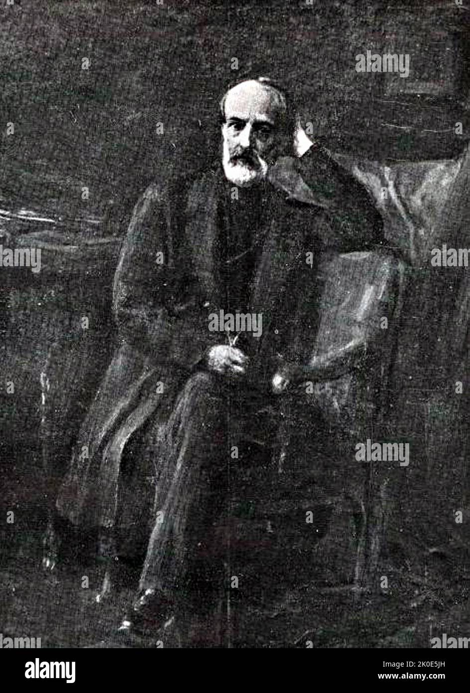 Giuseppe Mazzini (1805 - 1872) italienischer Politiker, Journalist und Aktivist für die Vereinigung Italiens und Speerspitze der italienischen revolutionären Bewegung. Seine Bemühungen trugen dazu bei, das unabhängige und vereinte Italien anstelle der verschiedenen separaten Staaten zu schaffen. Stockfoto