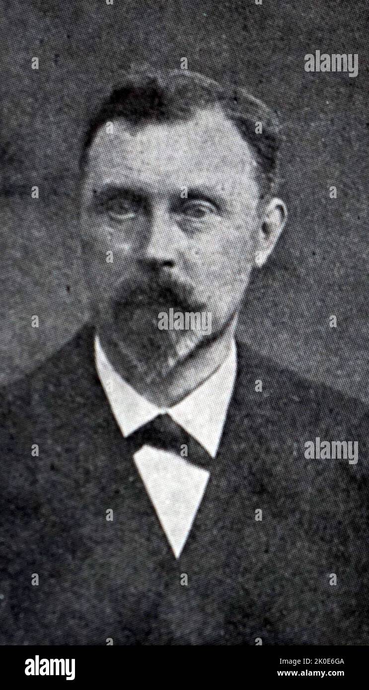 Einar Hjorleifsson Kvaran (1859 - 1938) isländischer Redakteur, Schriftsteller, Dichter, Dramatiker und prominenter Spiritualist. Stockfoto