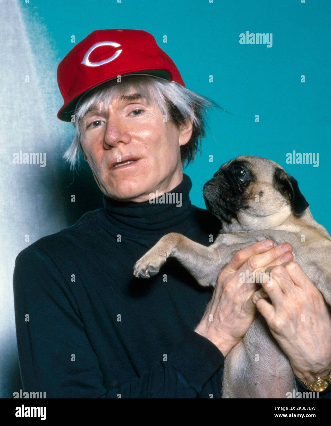 Andy Warhol (1928 - 1987) amerikanischer Künstler, Filmregisseur und Produzent, der eine führende Figur in der bildenden Kunstbewegung war, die als Pop Art bekannt ist Stockfoto