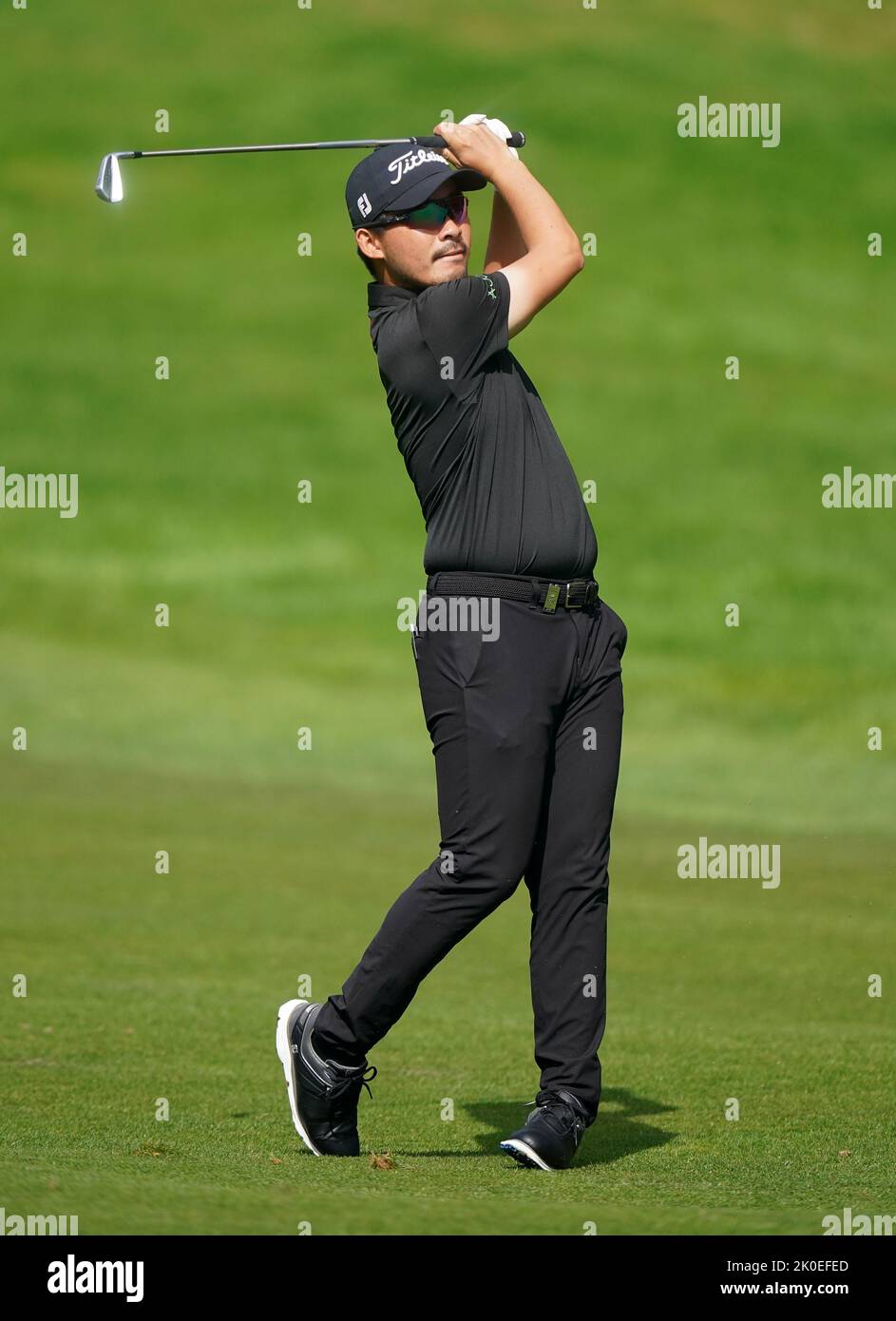 Masahiro Kawamura am vierten Tag der BMW PGA Championship im Wentworth Golf Club, Virginia Water. Bilddatum: Sonntag, 11. September 2022. Stockfoto
