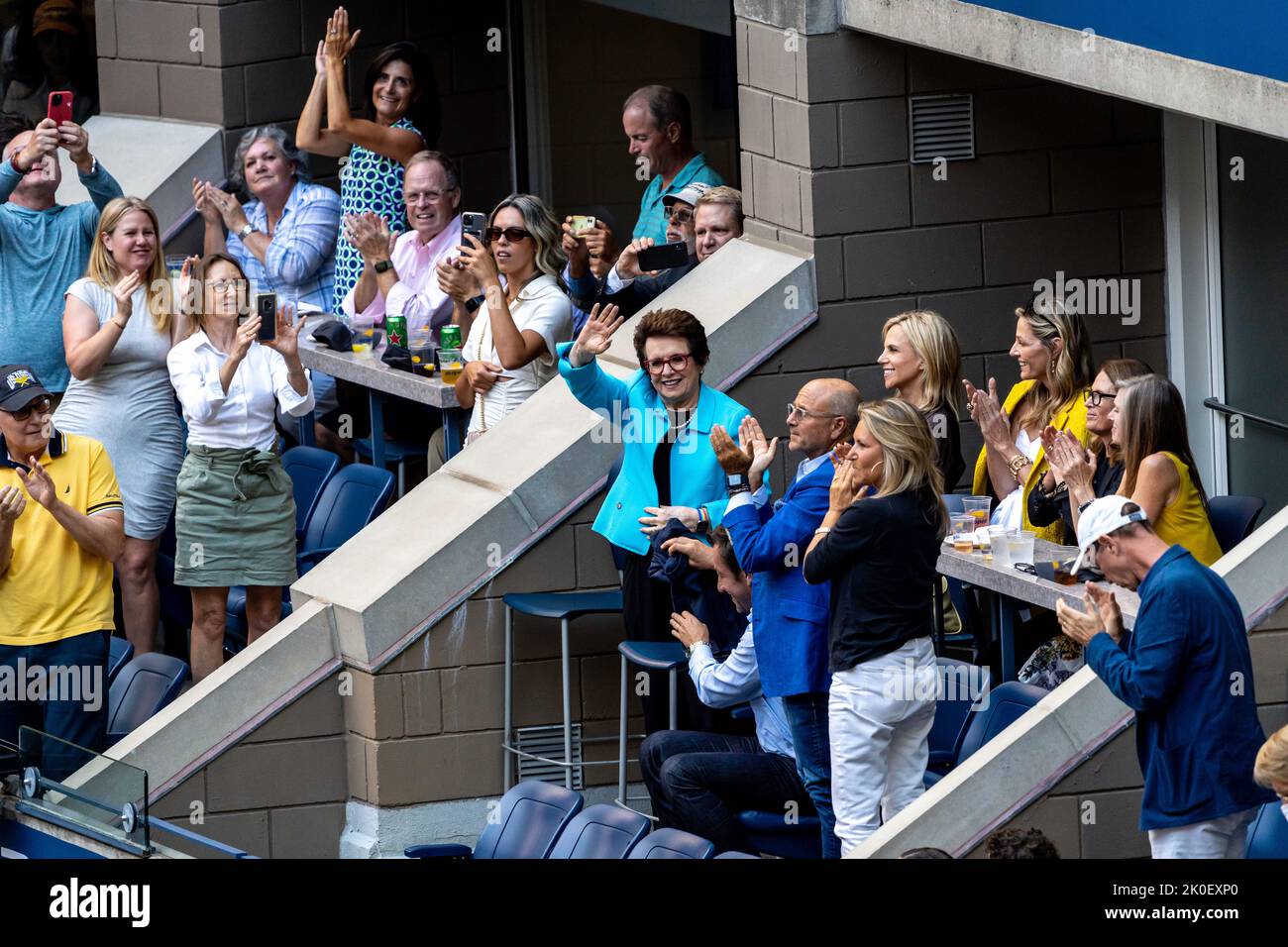 Billy Jean King beim Damenfinale bei den US Open 2022. Stockfoto