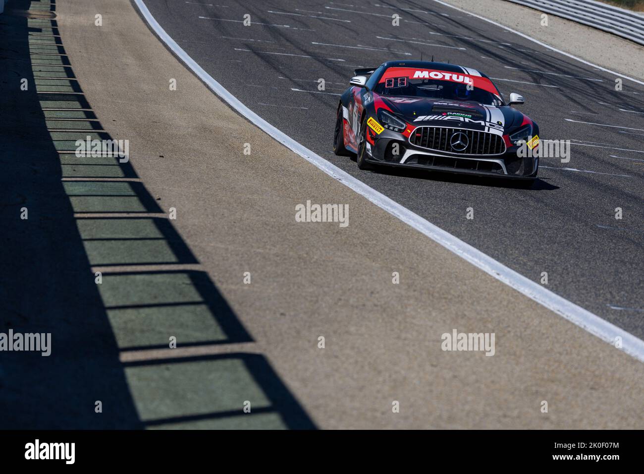 77 ALANIS Eric, DE MARTIN Alberto, NM Racing Team, Mercedes-AMG GT4, Aktion beim Lauf 5. des Championnat de France FFSA GT 2022, vom 11. Bis 13. September auf dem Circuit de Lédenon in Lédenon, Frankreich - Foto Marc de Mattia / DPPI Stockfoto