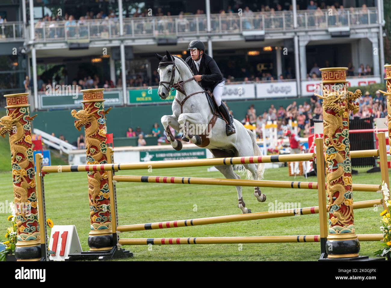 Calgary, Alberta, Kanada, 11. September 2022. Johnny Pals (NED) auf Charley , CSIO Spruce Meadows Masters, - CP Grand Prix: Credit Peter Llewellyn/Alamy Live News Stockfoto