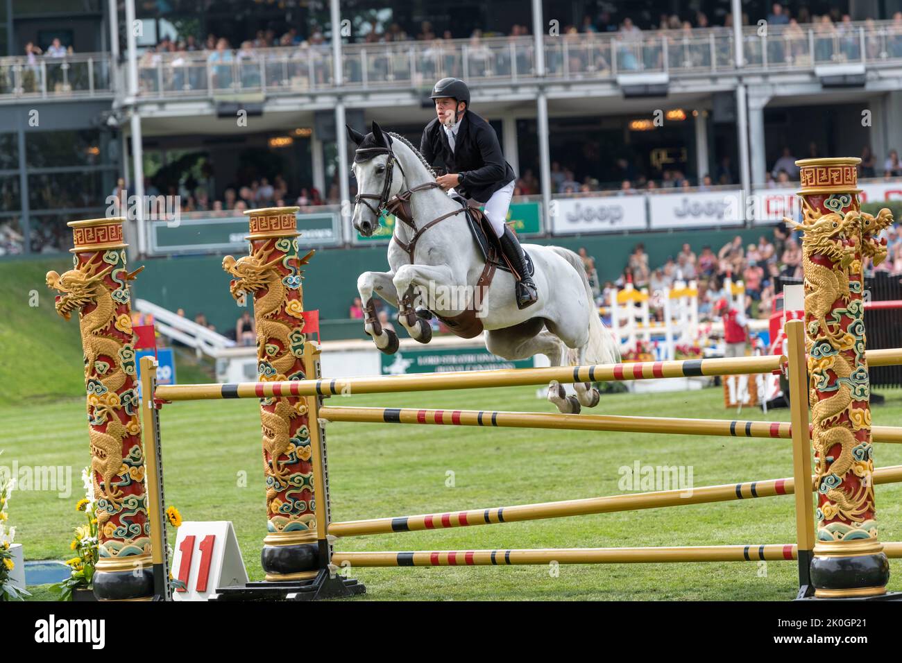 Calgary, Alberta, Kanada, 11. September 2022. Johnny Pals (NED) auf Charley , CSIO Spruce Meadows Masters, - CP Grand Prix Stockfoto