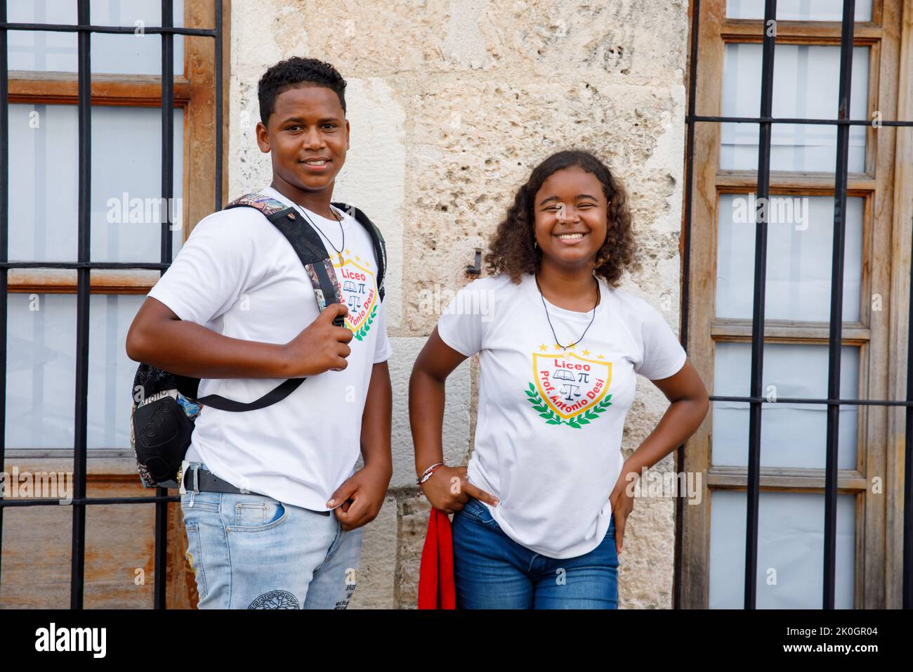 30.06.2022 Portrait Der Studenten. Dominikanische Republik. Santo Domingo. Stockfoto