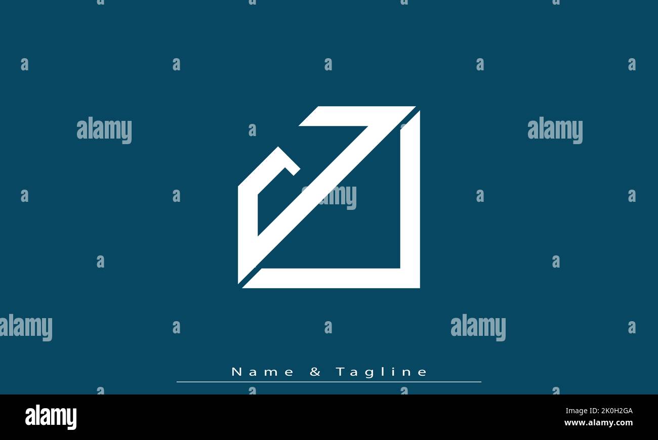 Alphabet Buchstaben Initialen Monogramm Logo JV , VJ Stock Vektor