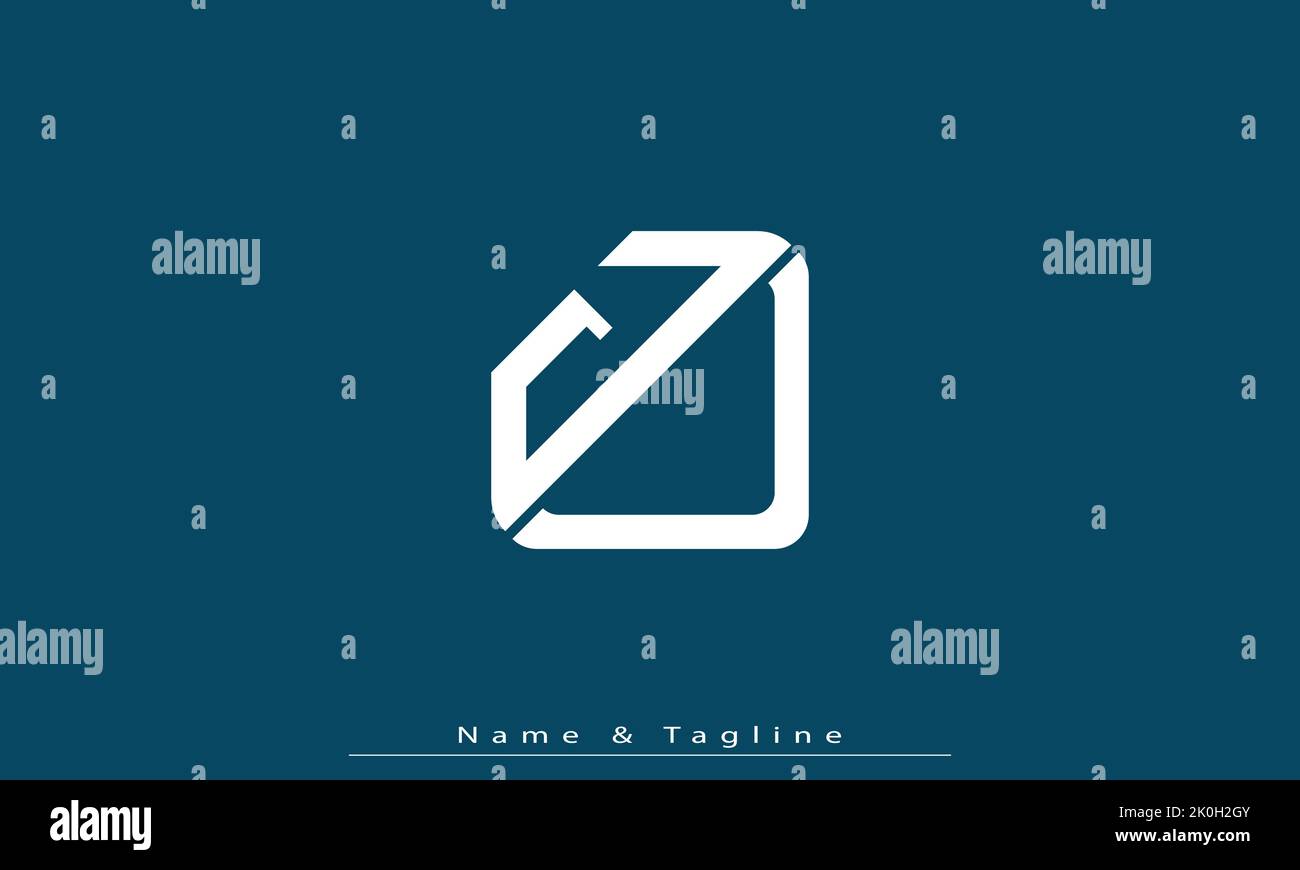 Alphabet Buchstaben Initialen Monogramm Logo JV , VJ Stock Vektor